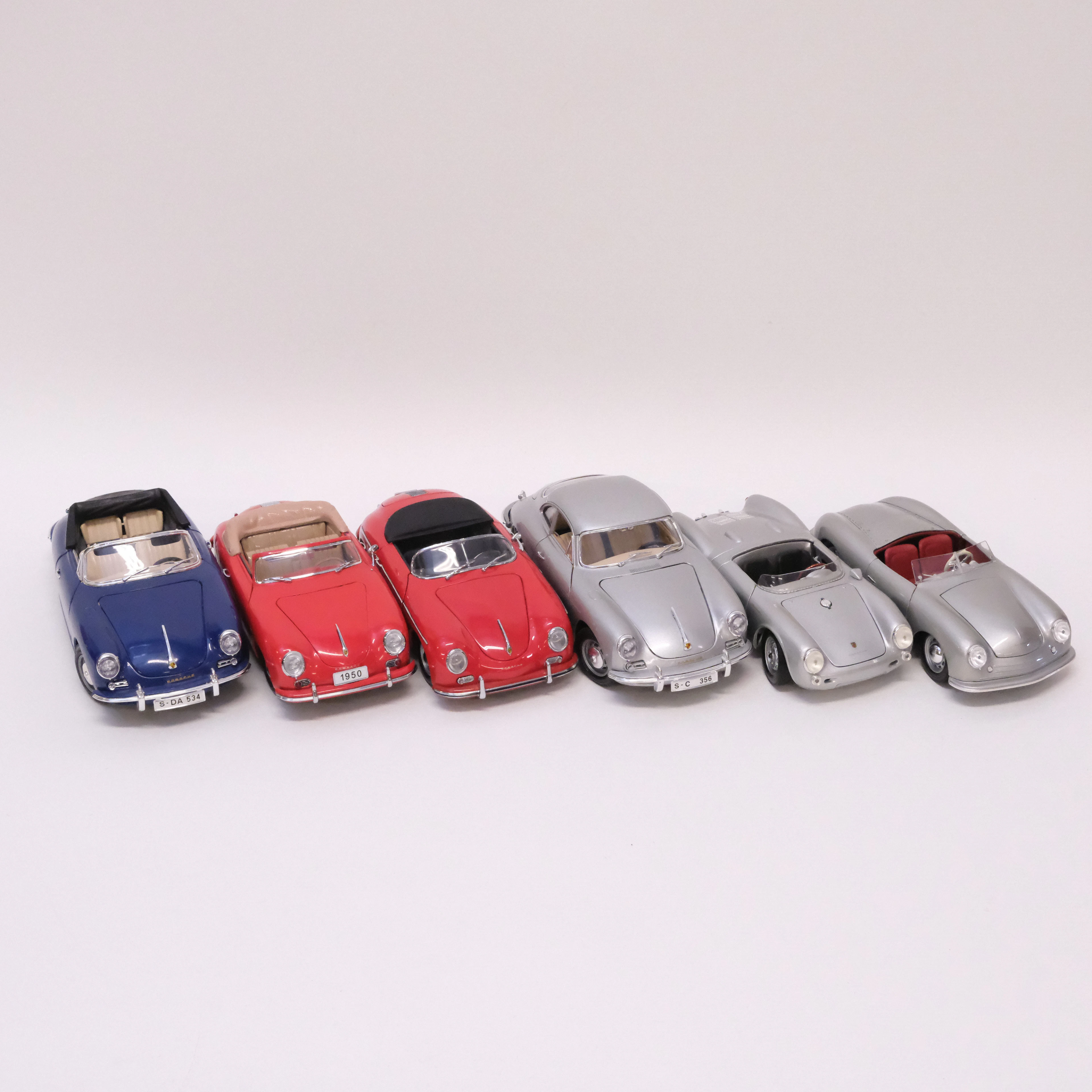 SEX MODELLBILAR, PORSCHE-FORDON. MAISTO, BBURAGO, SIGNATURE MODELS