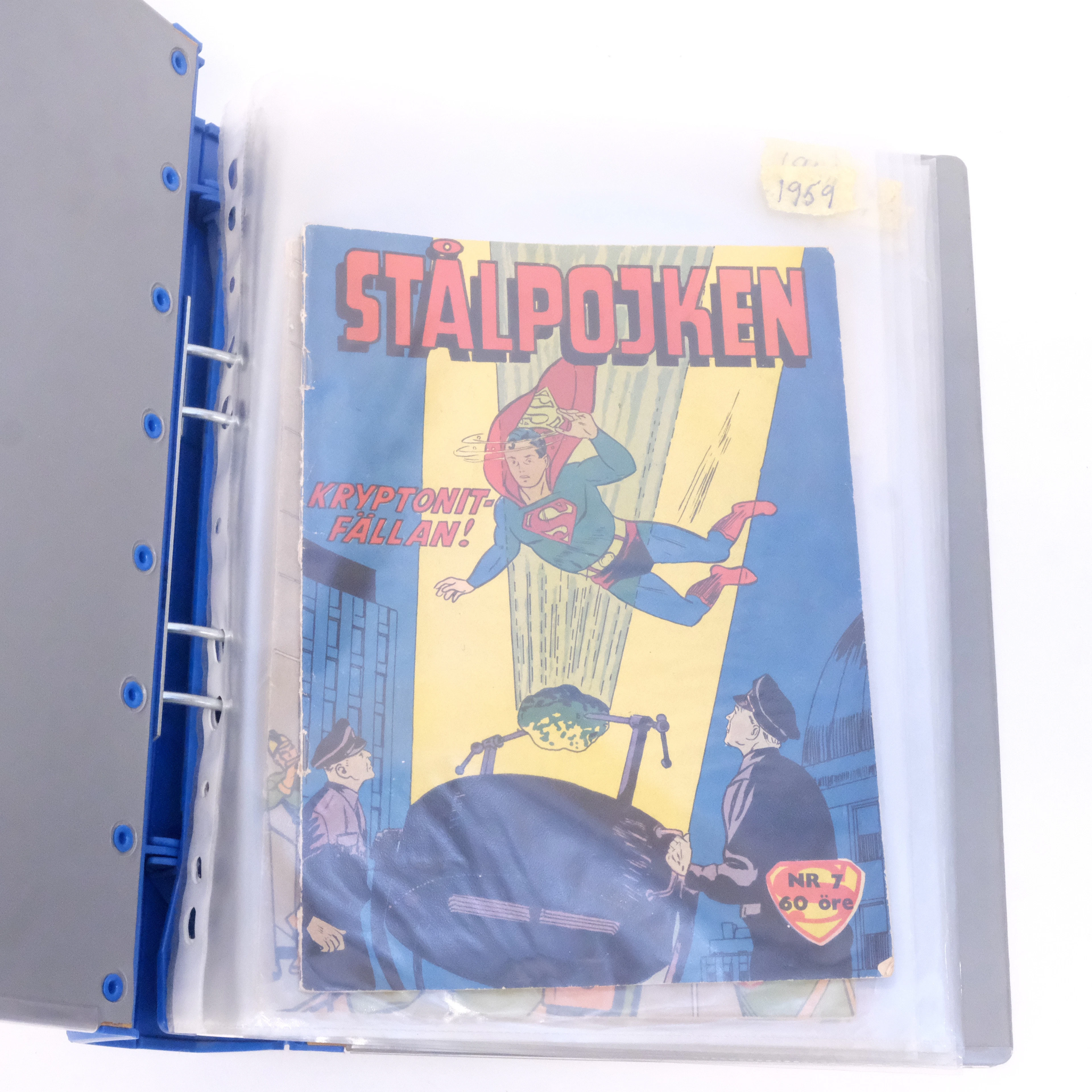 SERIETIDNINGAR, STÅLMANNEN OCH STÅLPOJKEN, 1957-1960, 9 DELAR.