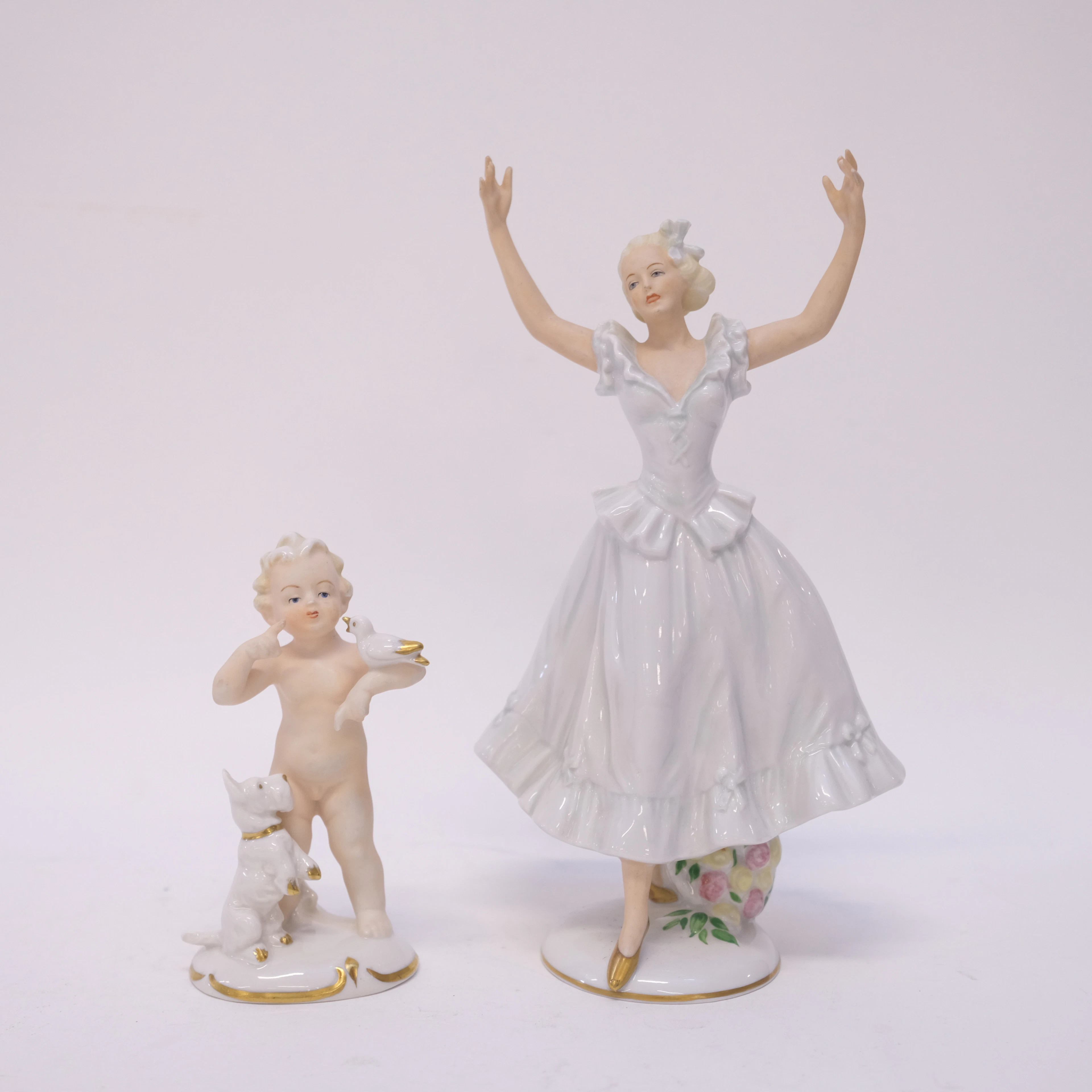TVÅ FIGURINER, SCHAUBACHKUNST.