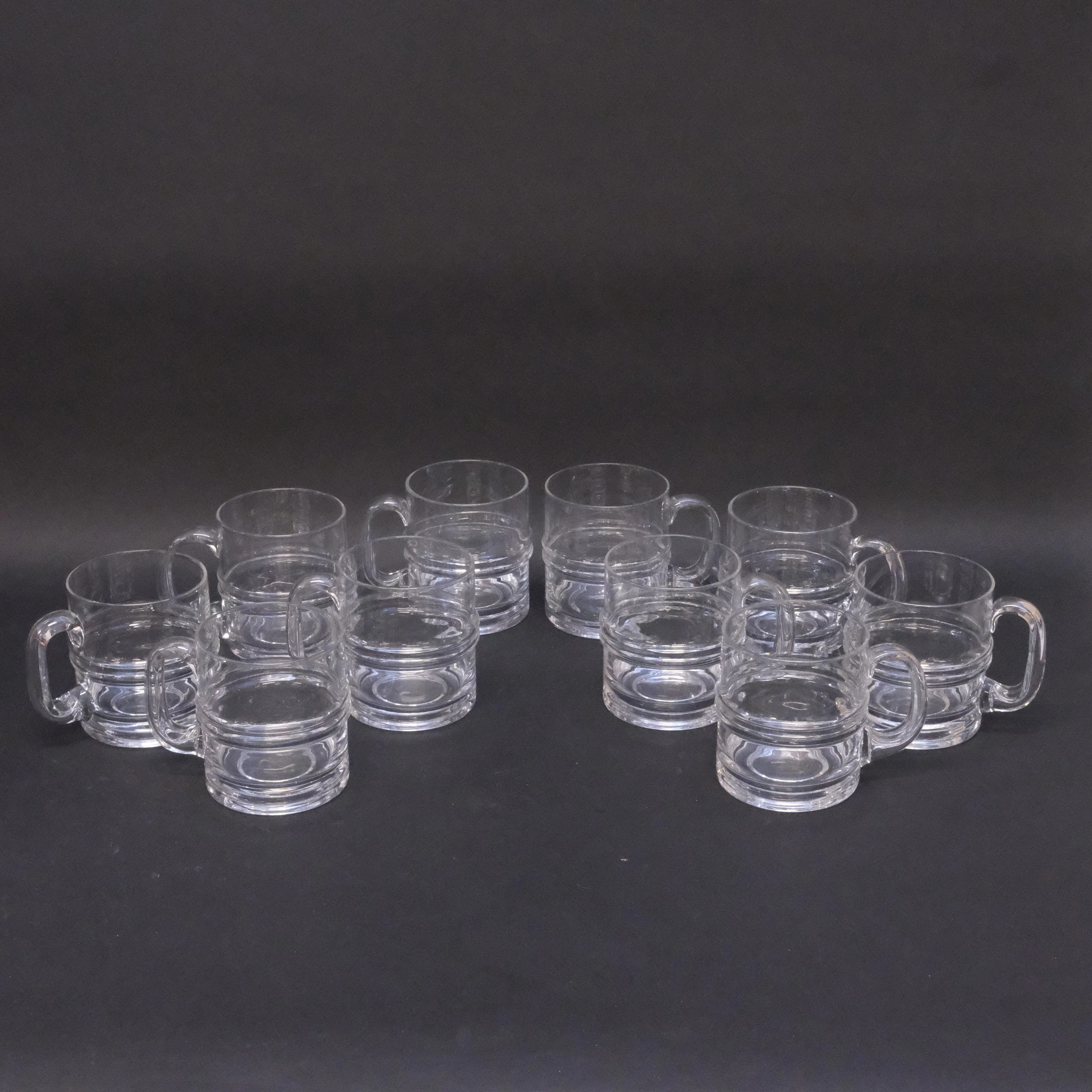 TIMO SARPANEVA. ÖLSEJDLAR, "DROPPRING / PISARANRENGAS", IITTALA, TIO STYCKEN.