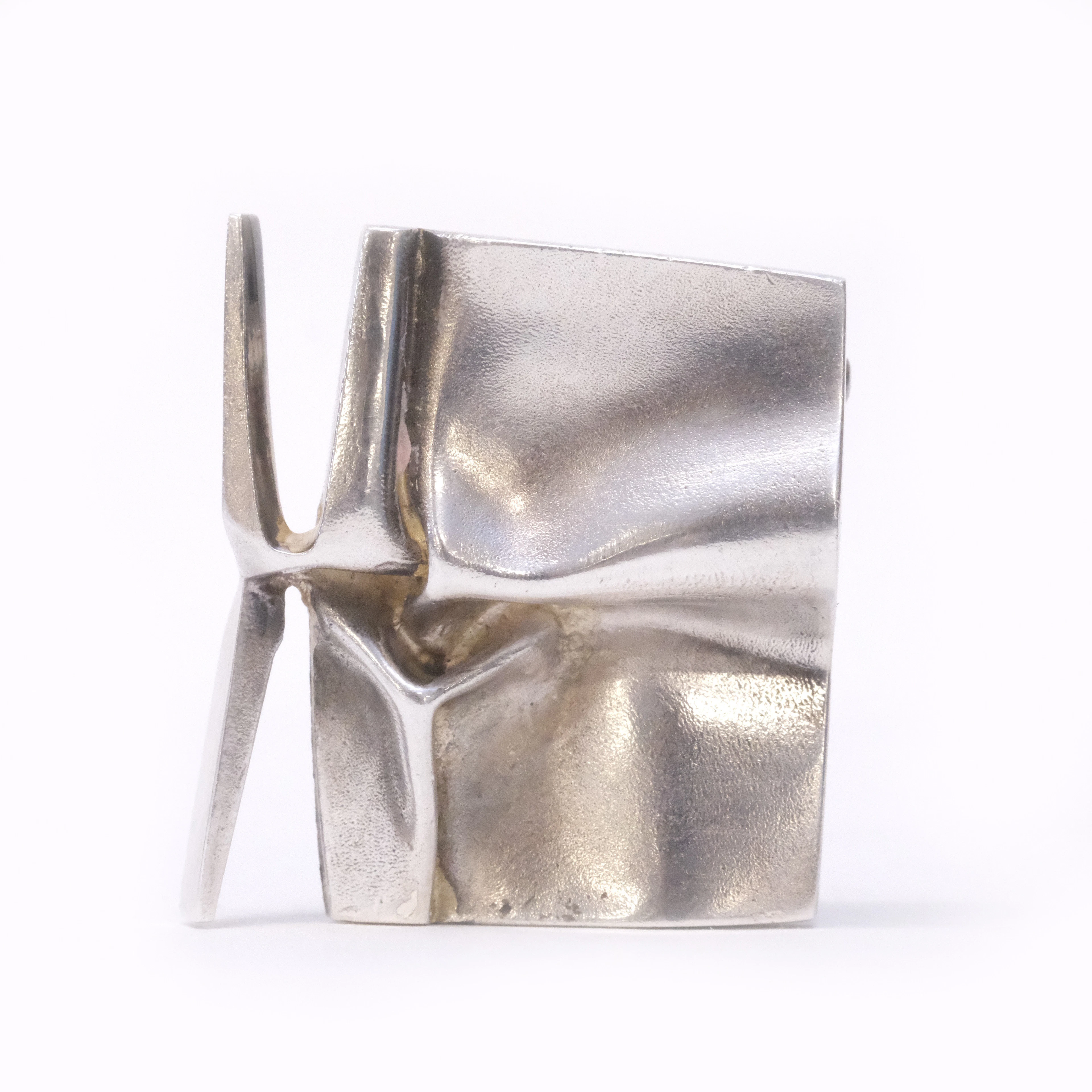 BJÖRN WECKSTRÖM. BROSCH / HÄNGE, "SKULPTÖR", LAPPONIA, SILVER, FINLAND 1977.