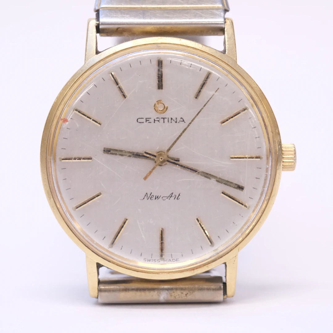 ARMBANDSUR, CERTINA, NEW ART, 18K GULD, MANUELLT URVERK.