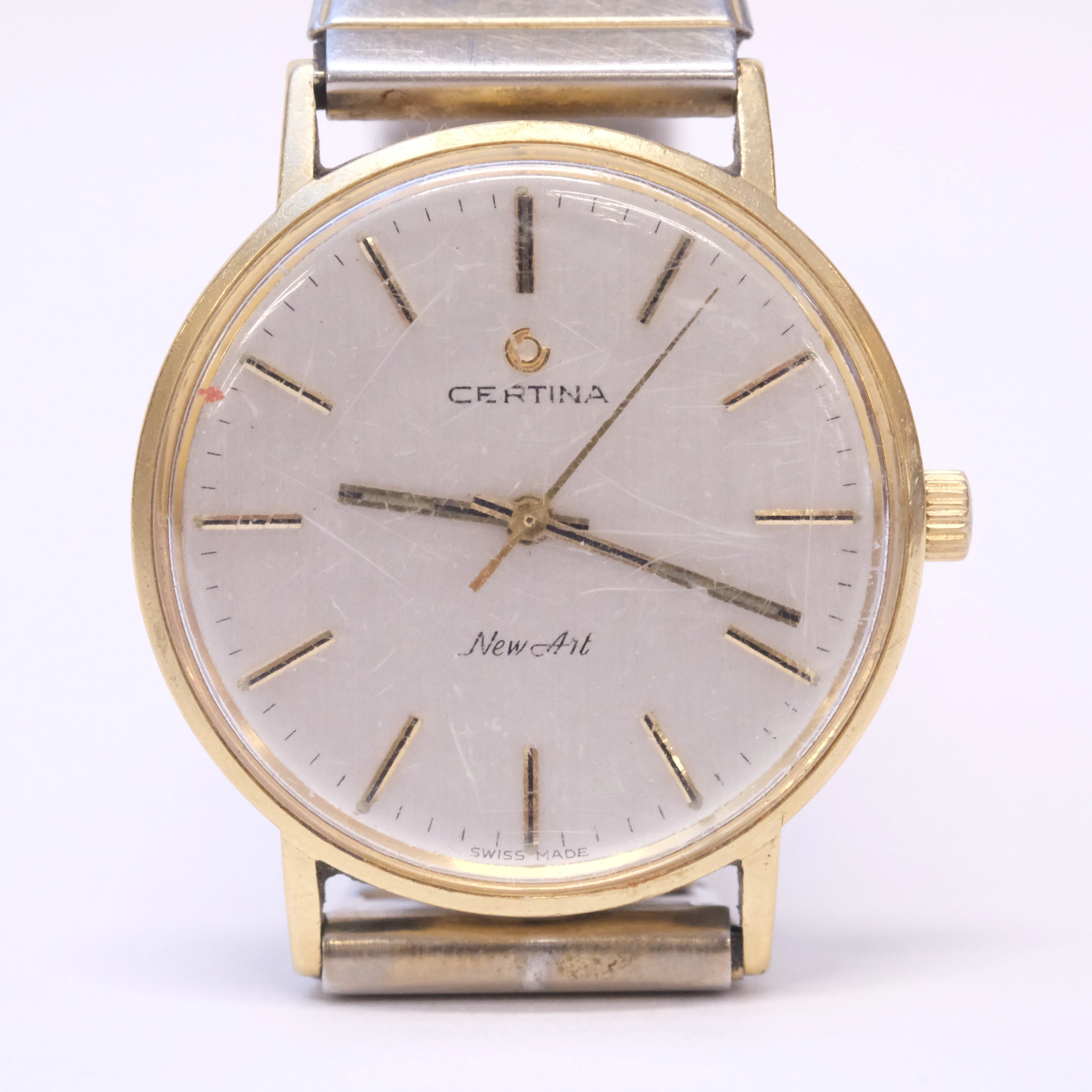 ARMBANDSUR, CERTINA, NEW ART, 18K GULD, MANUELLT URVERK.