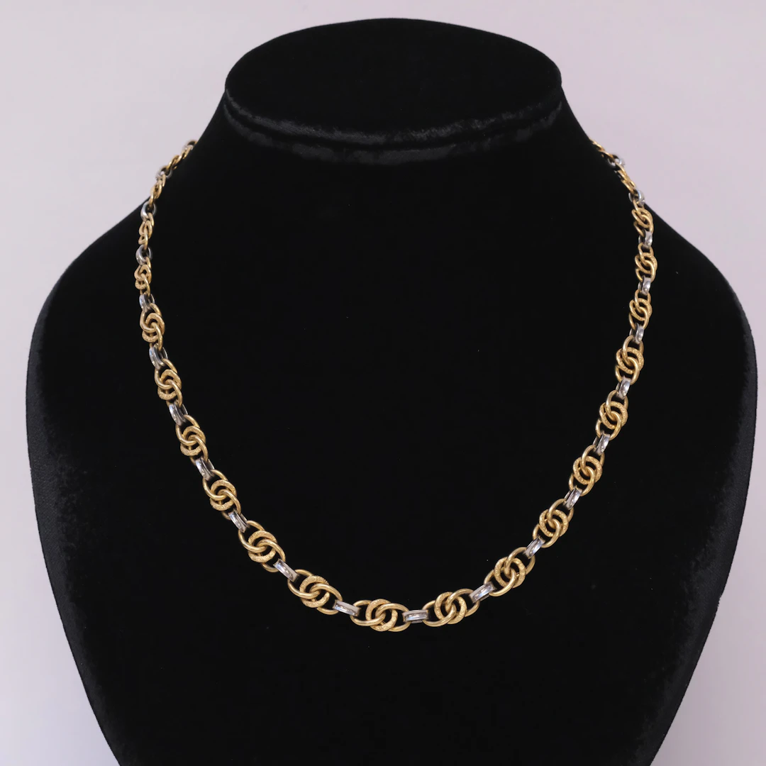 COLLIER, DOSERAD FANTASILÄNK, 18K GULD.