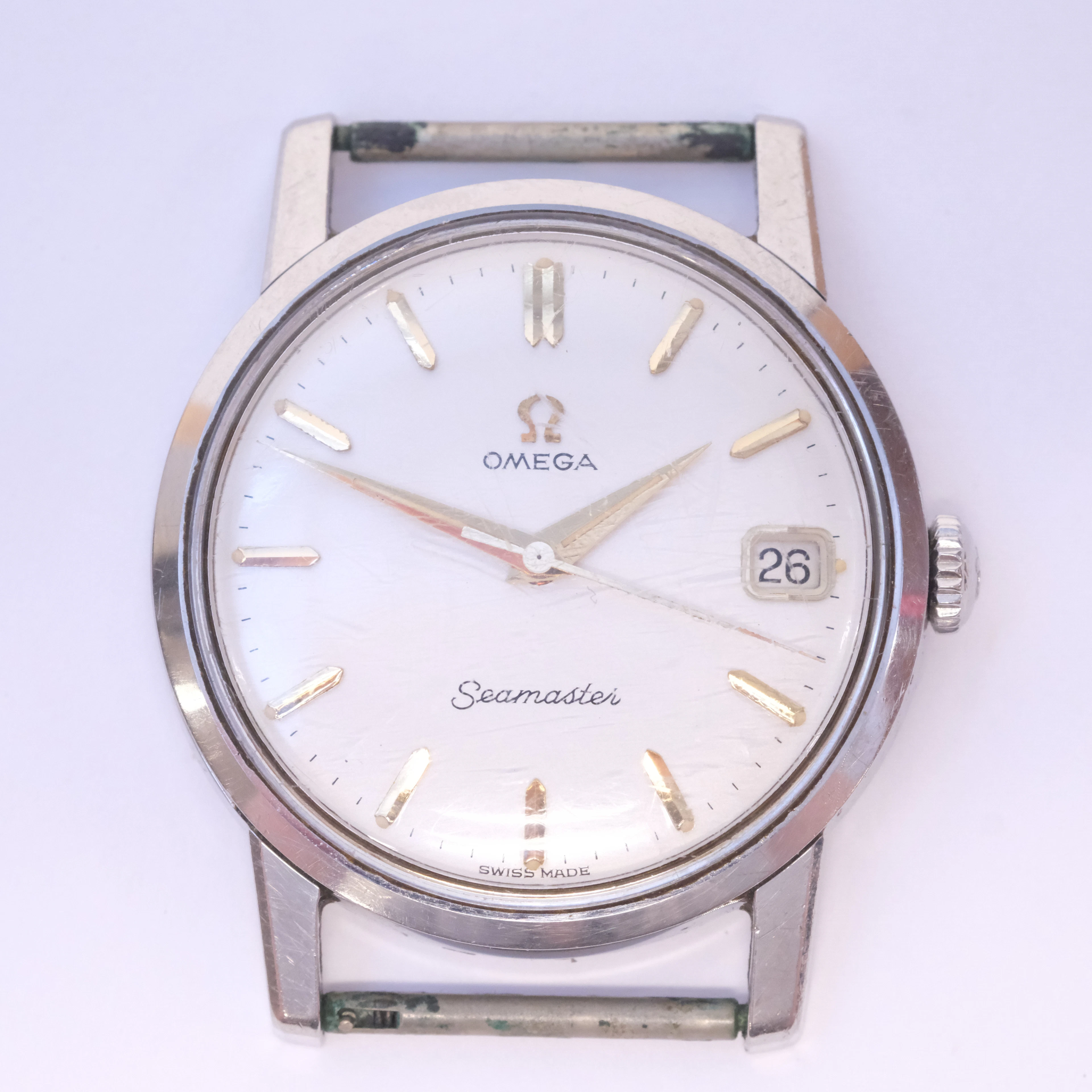 OMEGA. HERRARMBANDSUR, "SEAMASTER". ÅR 1963.