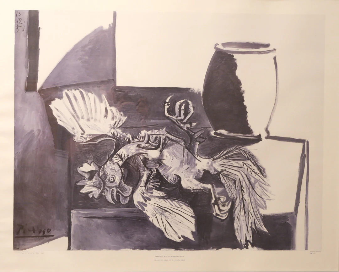 PABLO PICASSO. EFTER. PLANSCH. "DEAD COCK WITH JAR".