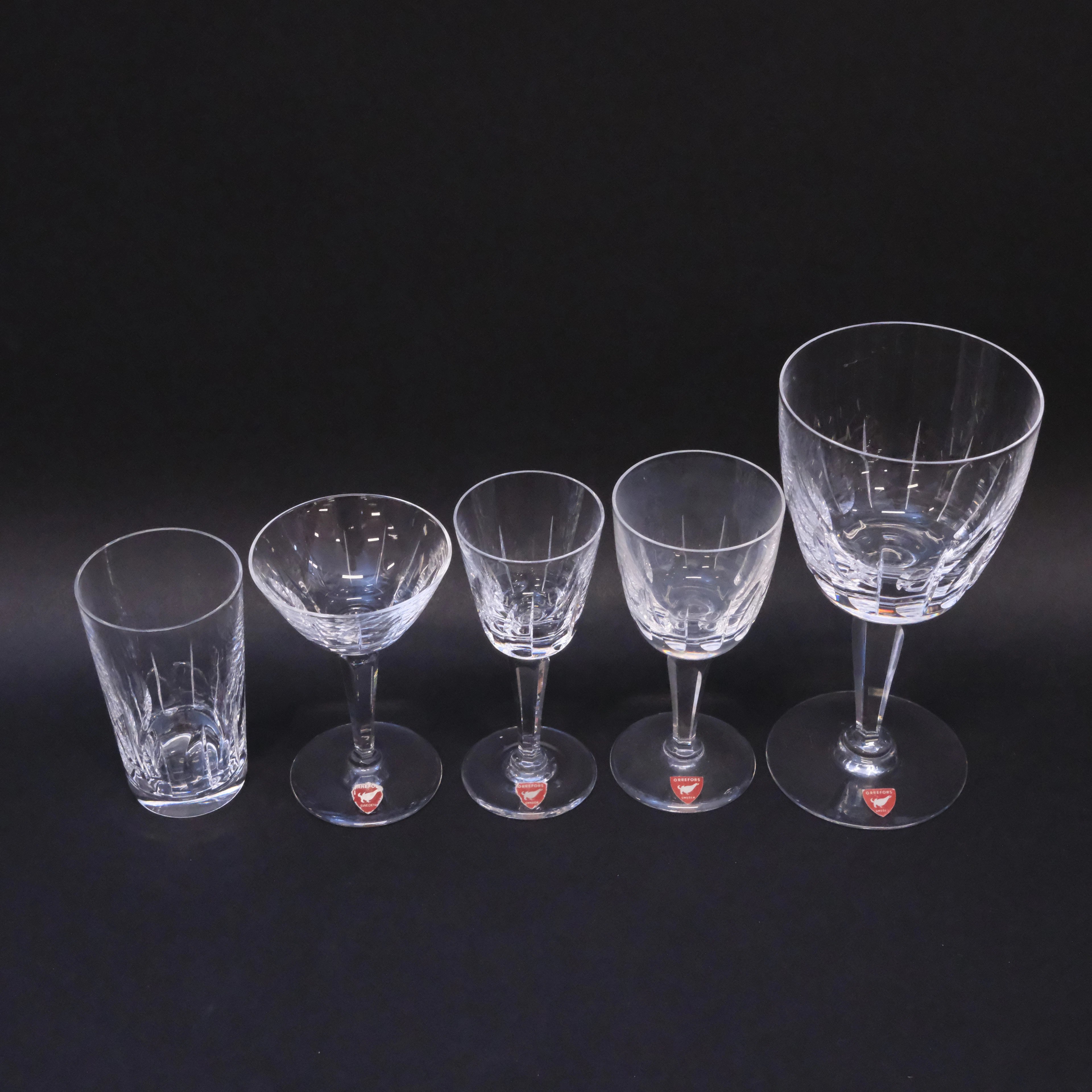 INGEBORG LUNDIN. GLASSERVIS, "SEGEL", ORREFORS, 53 DELAR.