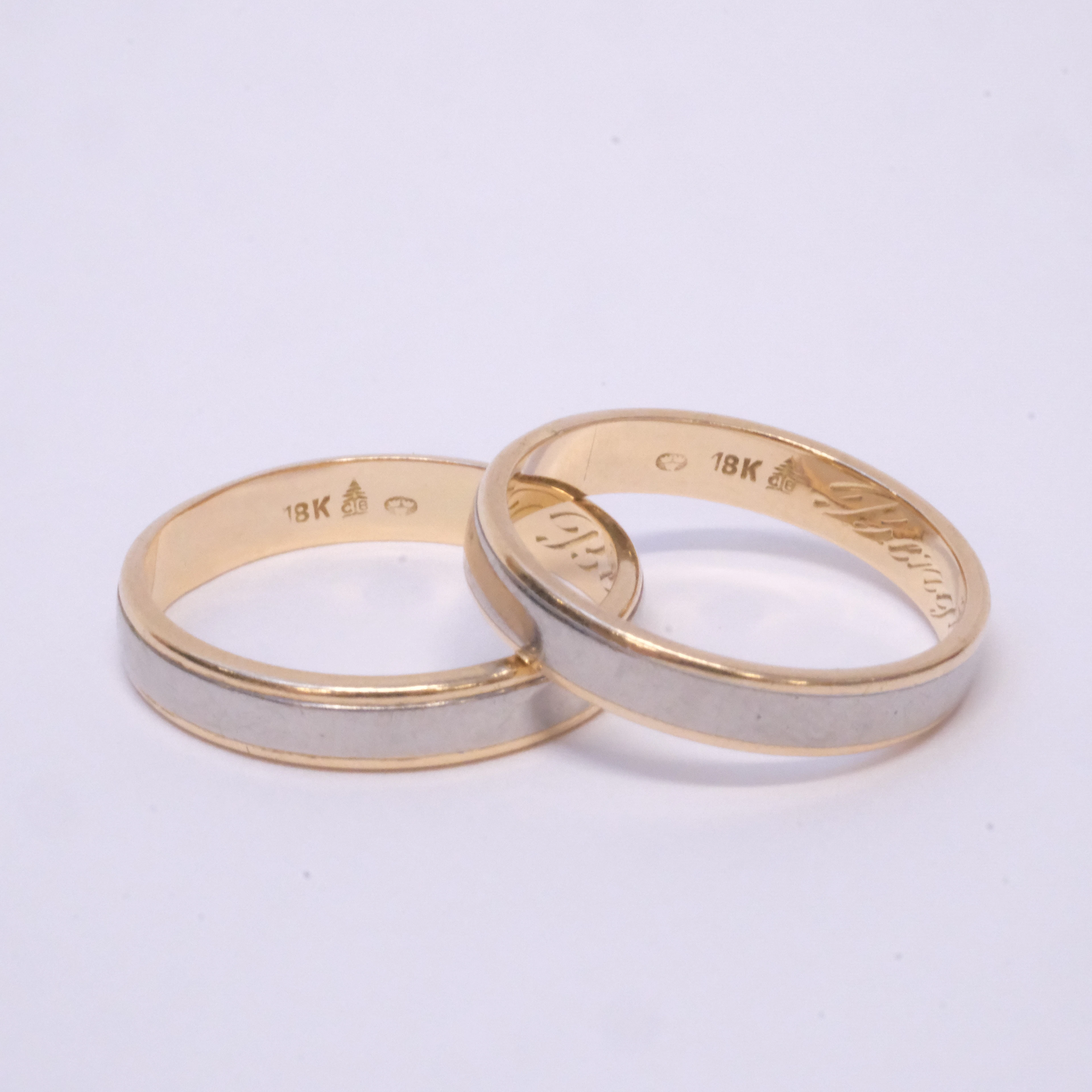 SLÄTA RINGAR, 18K GULD.