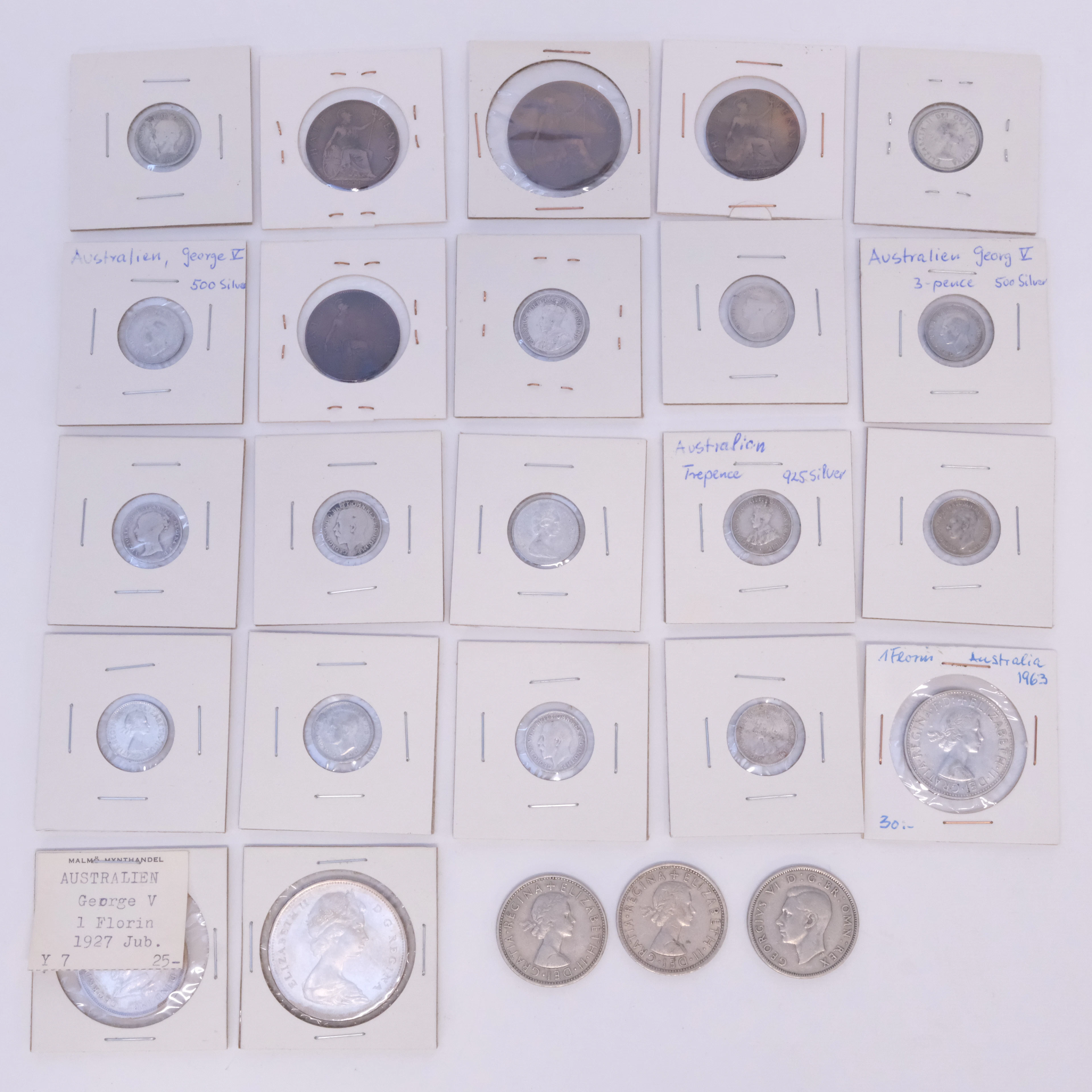 SAMLING BRITTISKA MYNT, DELVIS SILVER.