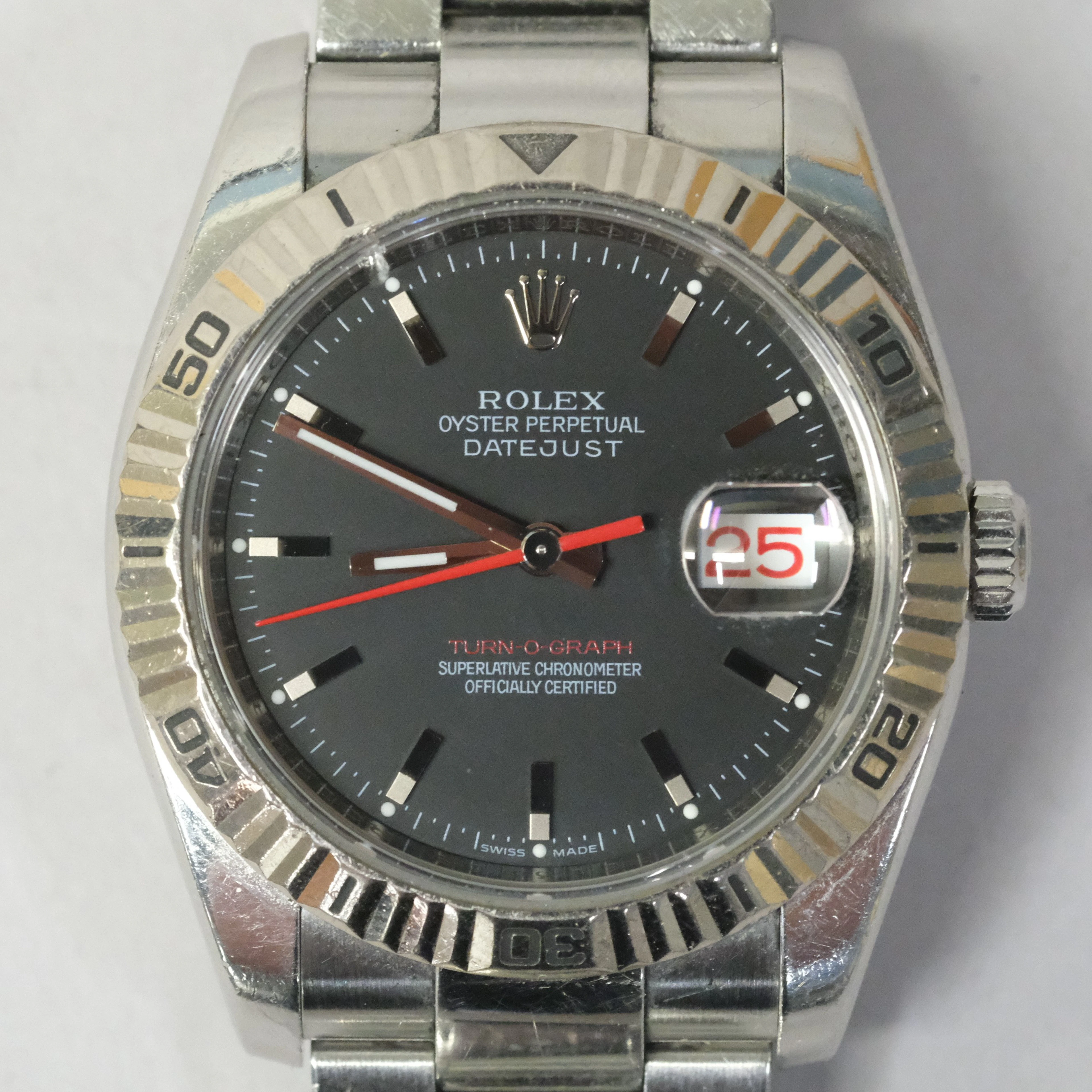 ARMBANDSUR, ROLEX, "DATE JUSTE TURN-O-GRAPH".