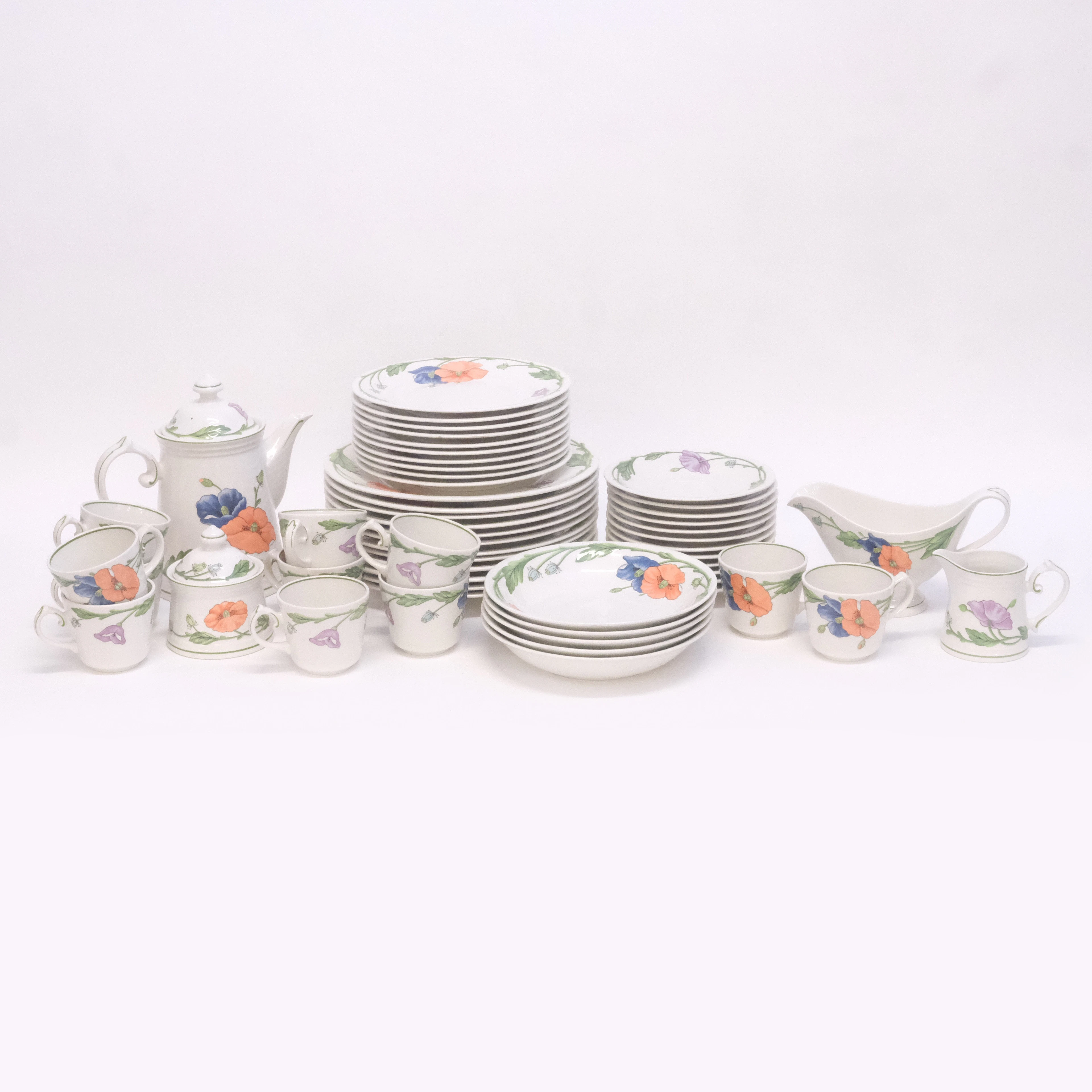 VILLEROY & BOCH. MAT-OCH KAFFESERVIS. "AMAPOLA". 54 DELAR.