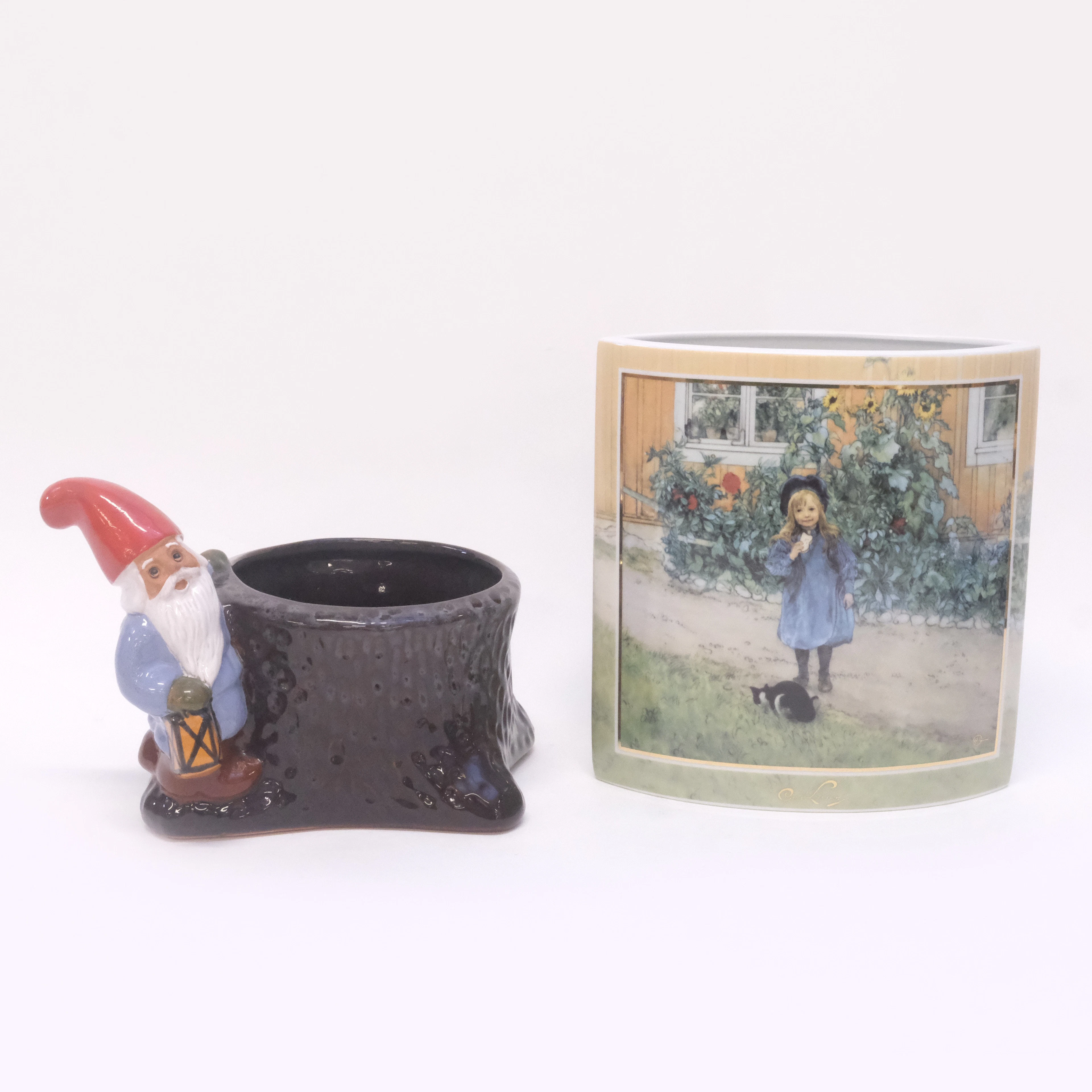 YTTERFODER MED TOMTE, ROLF BERG SAMT VAS, GOEBEL MED CARL LARSSON MOTIV.