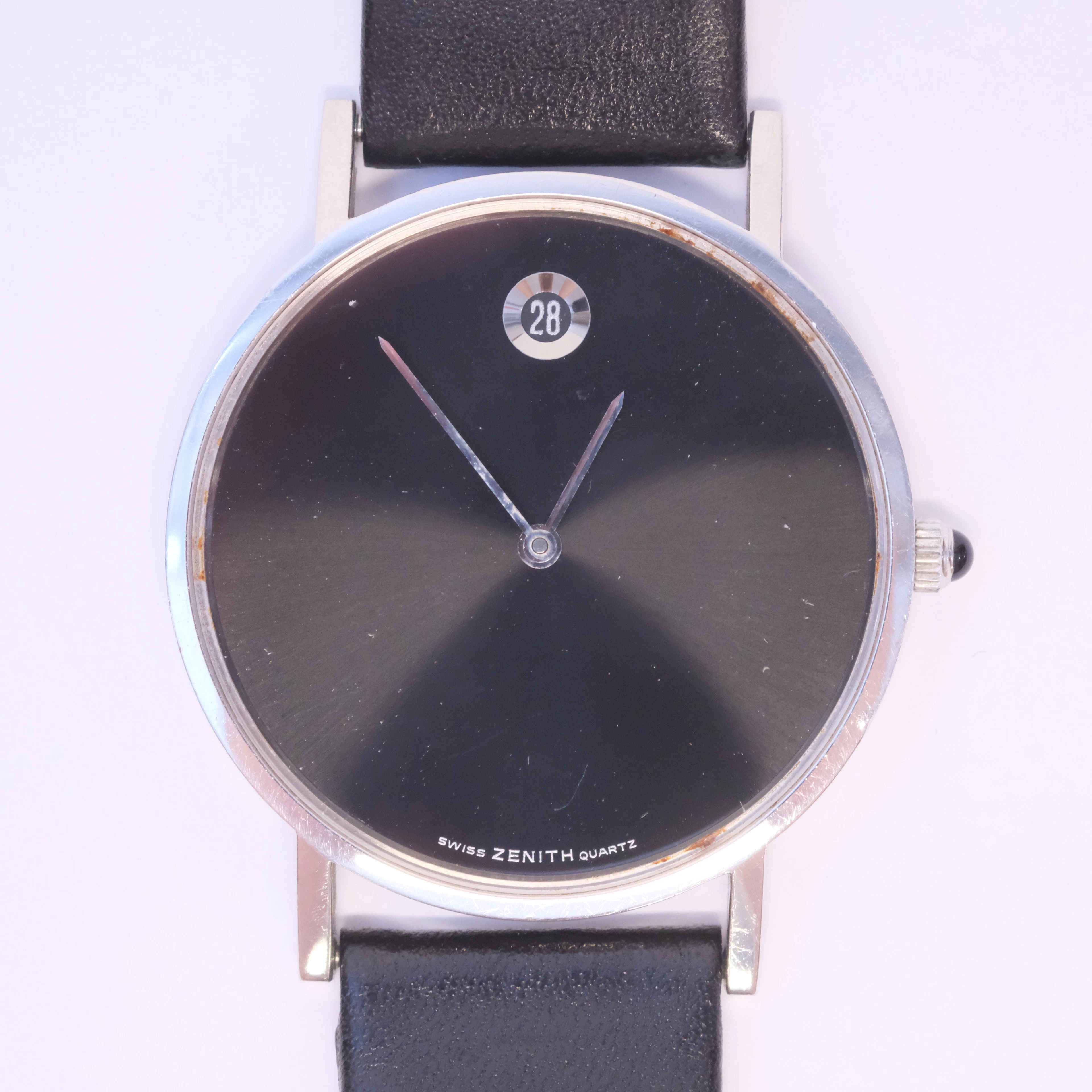 MOVADO & ZENITH. ARMBANDSUR, "THE MUSEUM WATCH". QUARTZ. 1980/90-TAL.