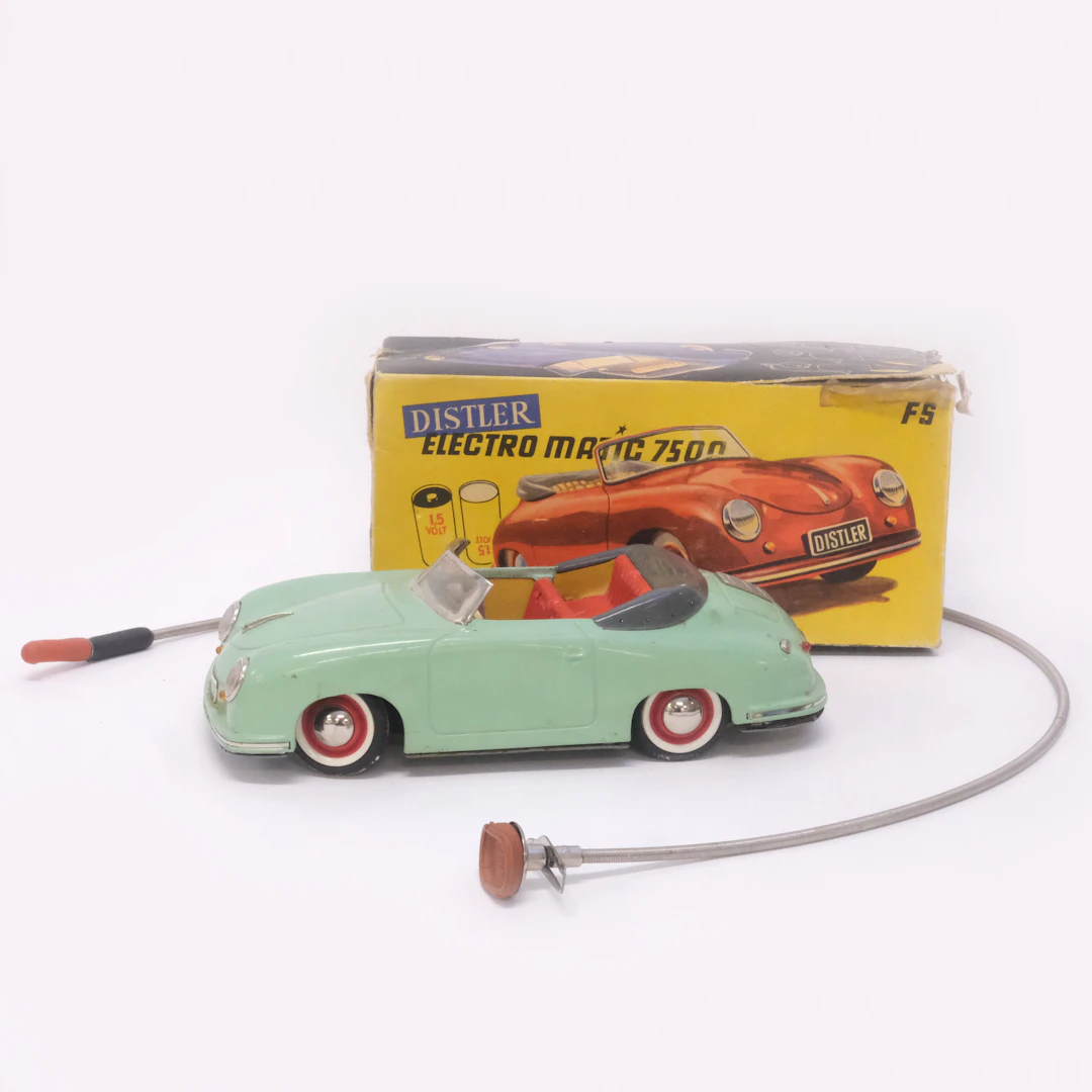 MODELLBIL, DISTLER, "ELECTRO MATIC 7500", PLÅT, ORIGINAL KARTONG.
