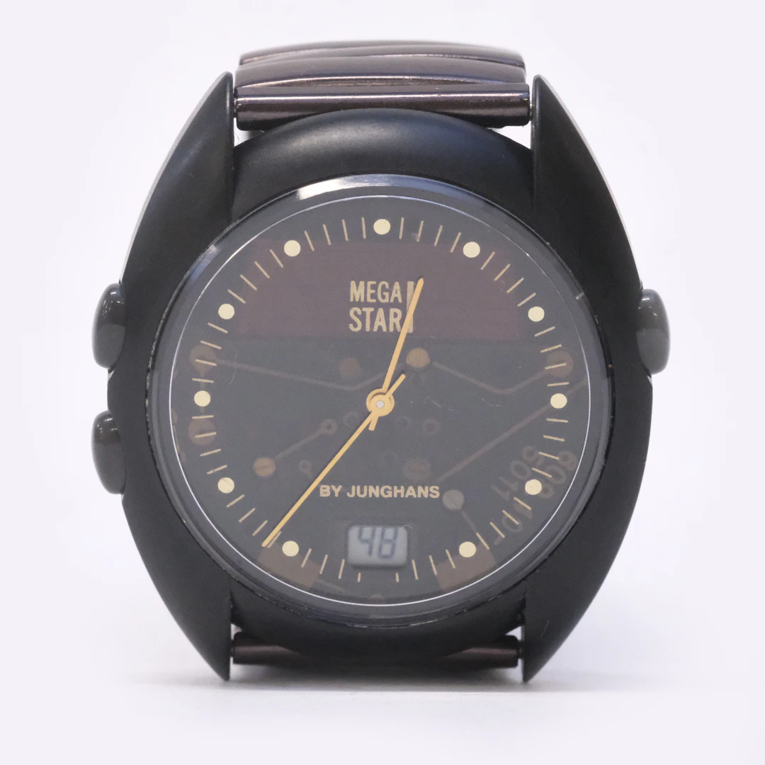 JUNGHANS. RADIOSTYRD ARMBANDSUR, "MEGA STAR". QUARTZ. 1990-TAL.