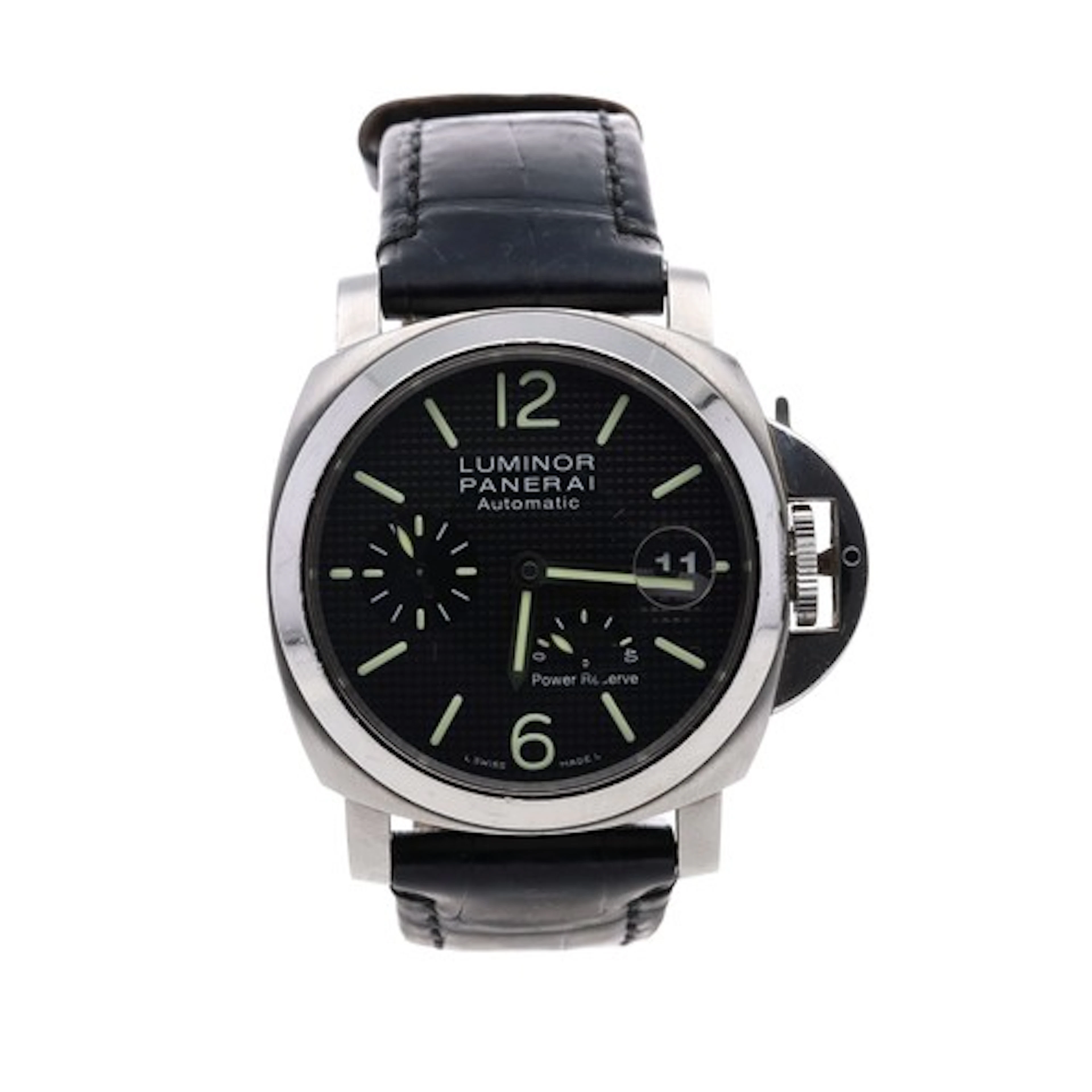 Panerai Luminor 'power reserve' automatic stainless steel ge...