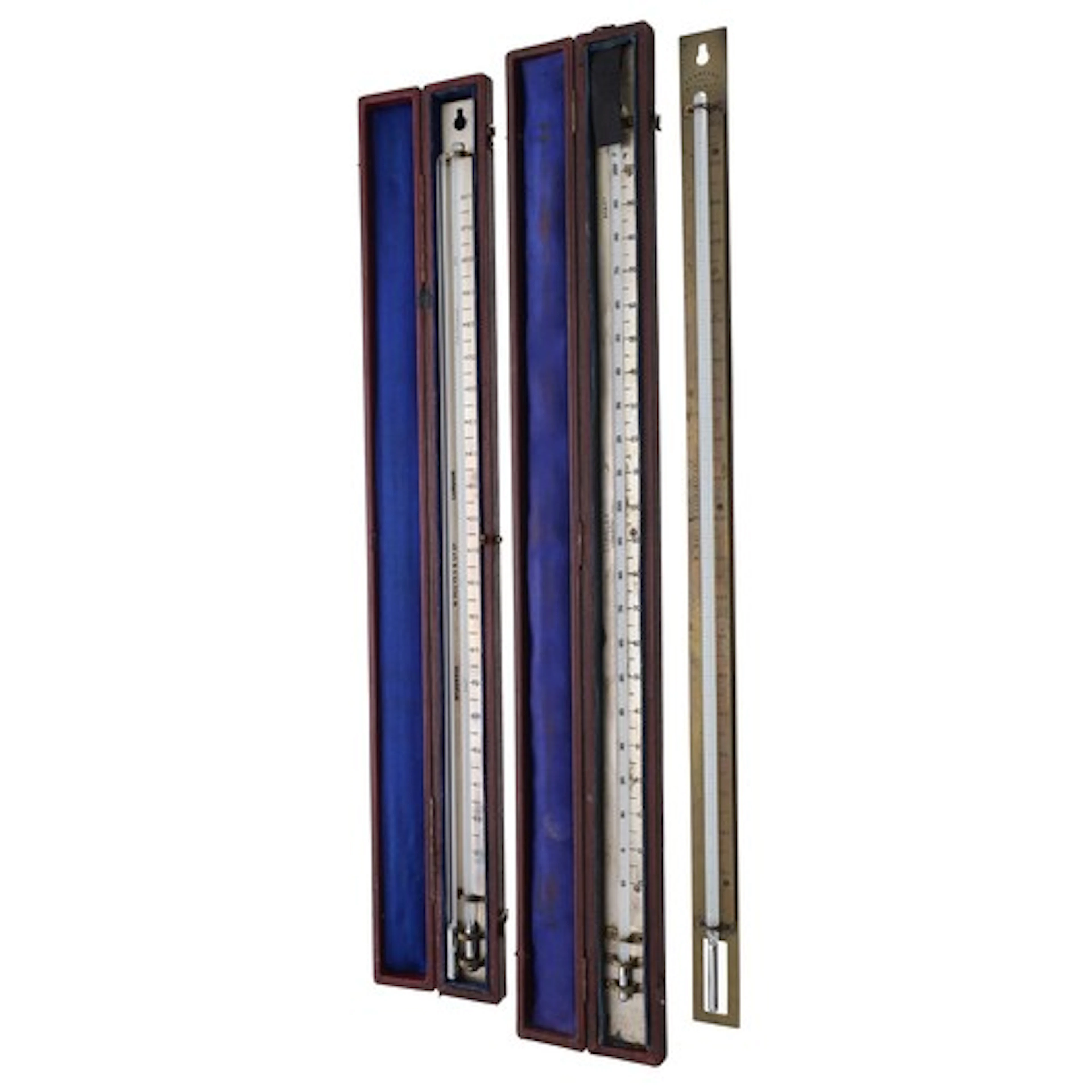 W. Reeves & Co Standard thermometer with silvered scale,...
