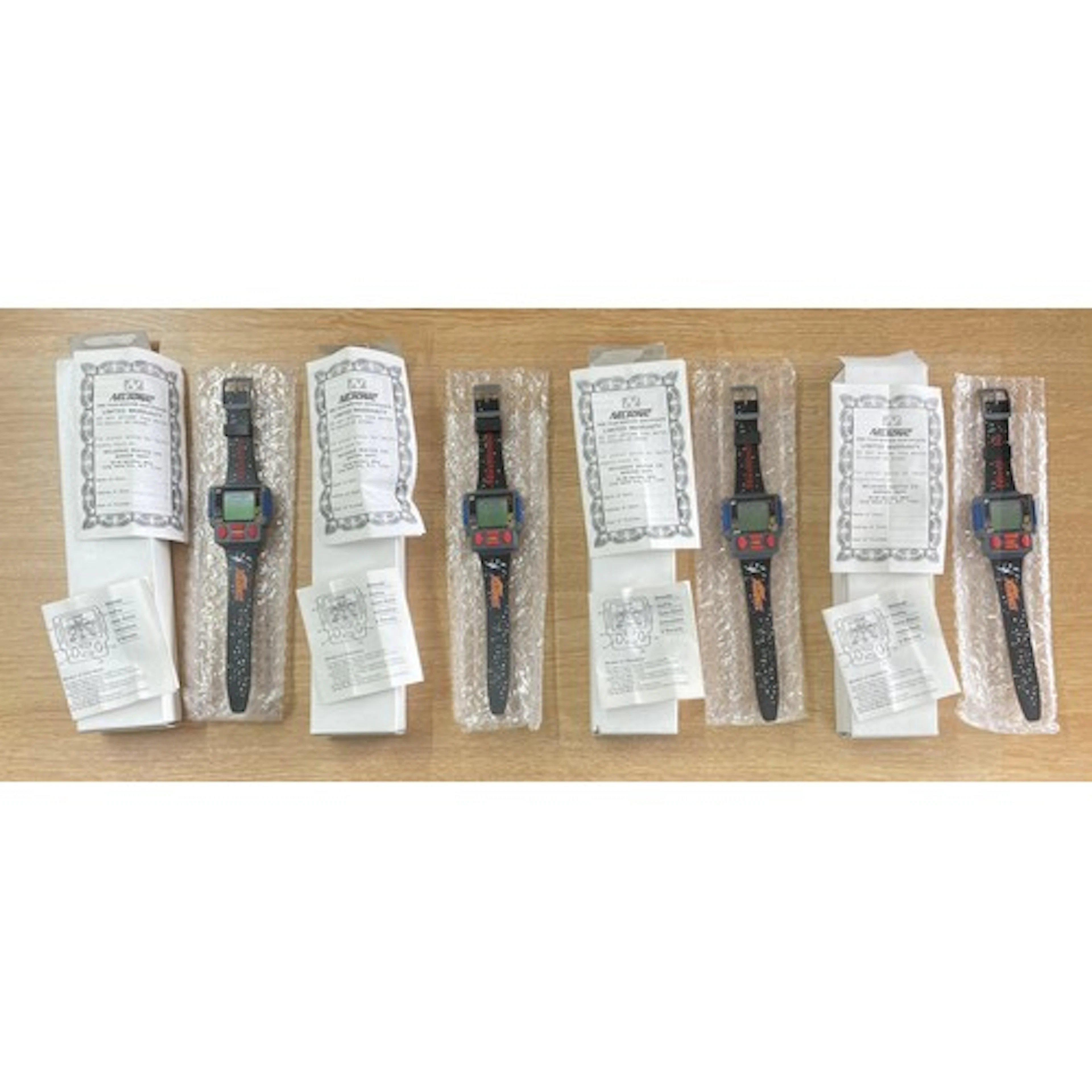 Four Nintendo Nelsonic Starfox digital game watches (require...