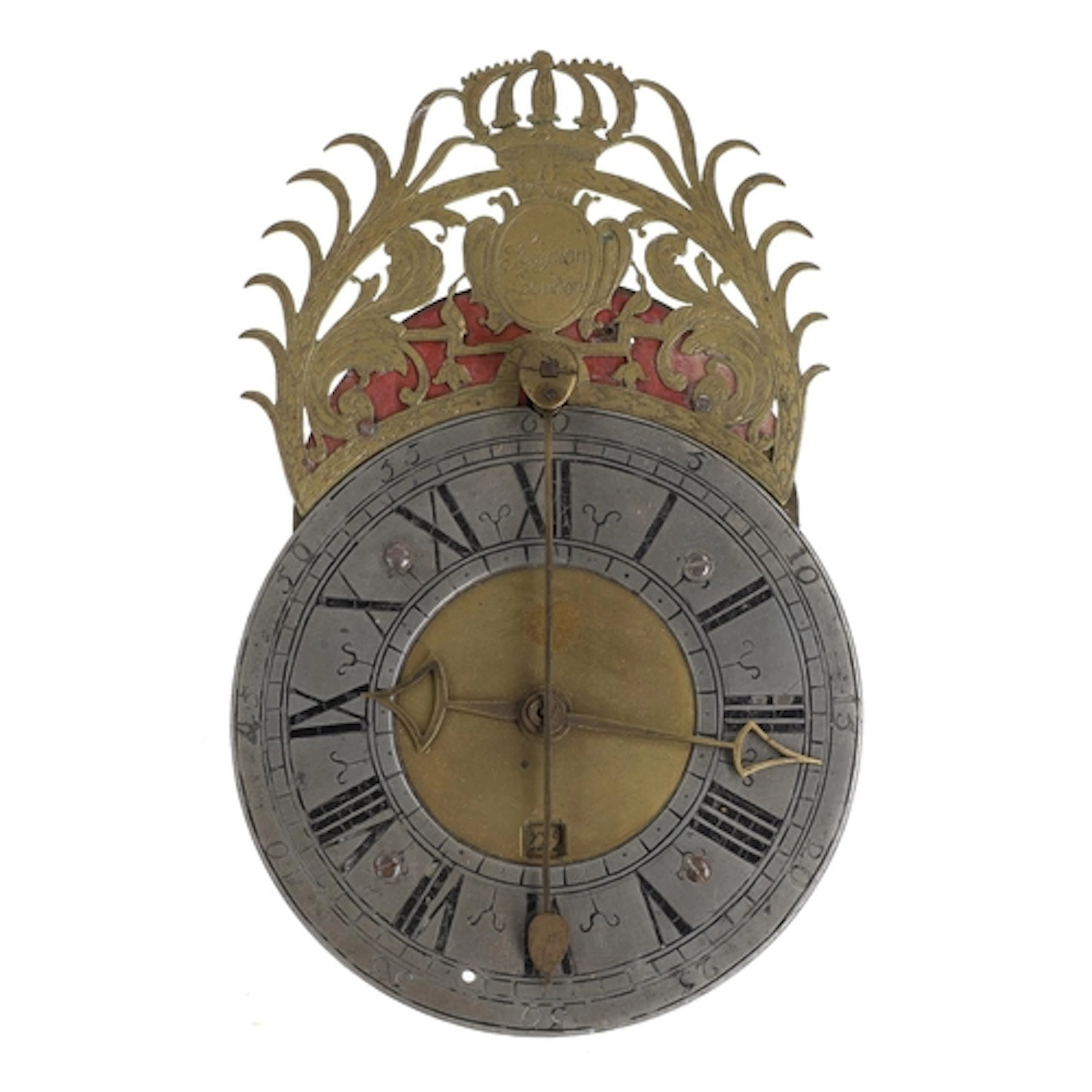 Miniature weight driven wall timepiece in the manner of Thom...