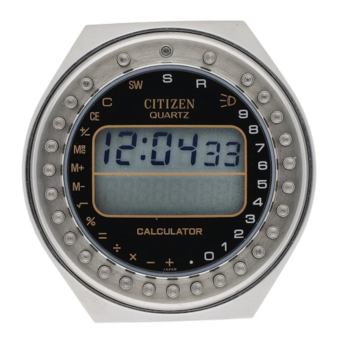 Citizen Quartz Calculator digital LCD gentleman's wristwatch...
