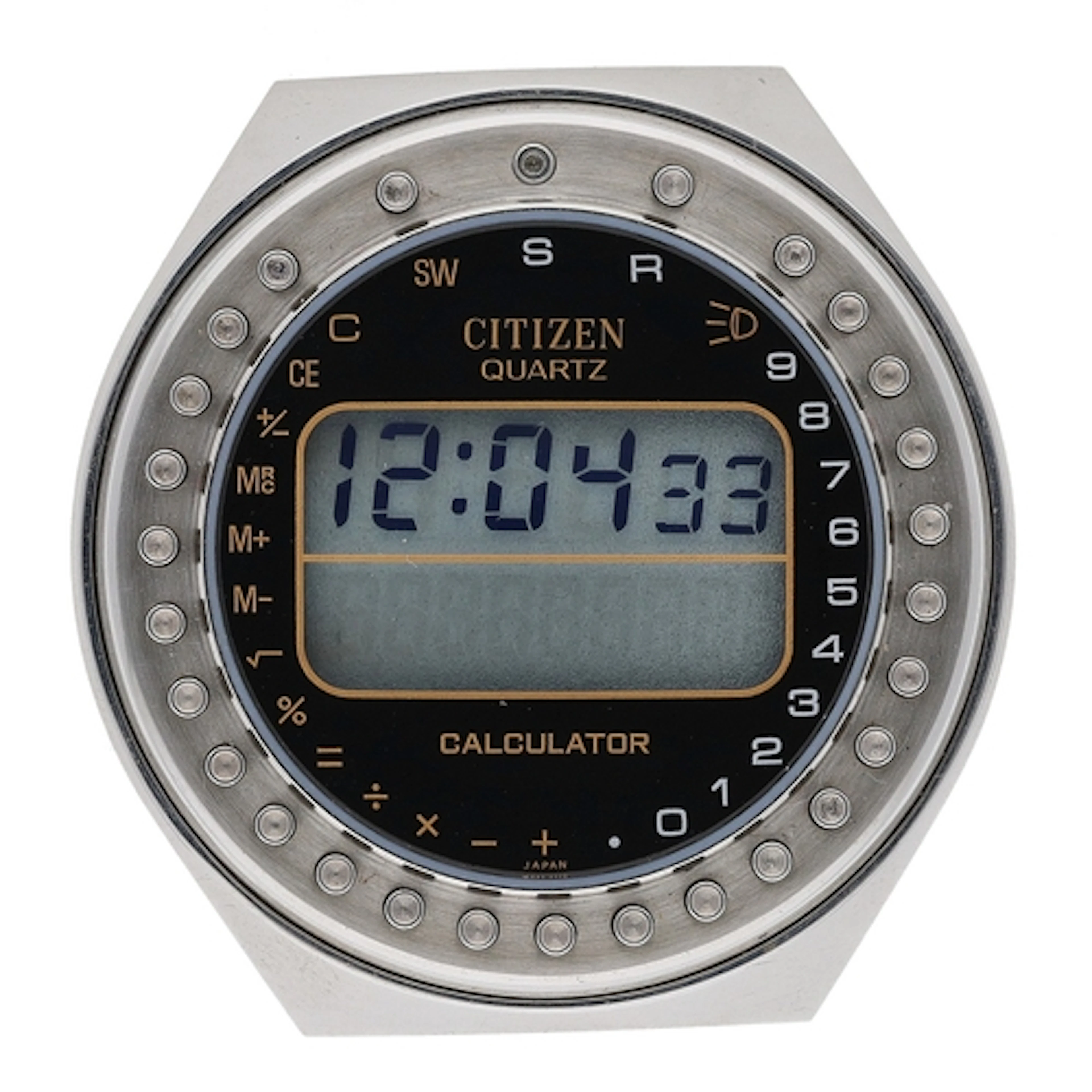 Citizen Quartz Calculator digital LCD gentleman's wristwatch...