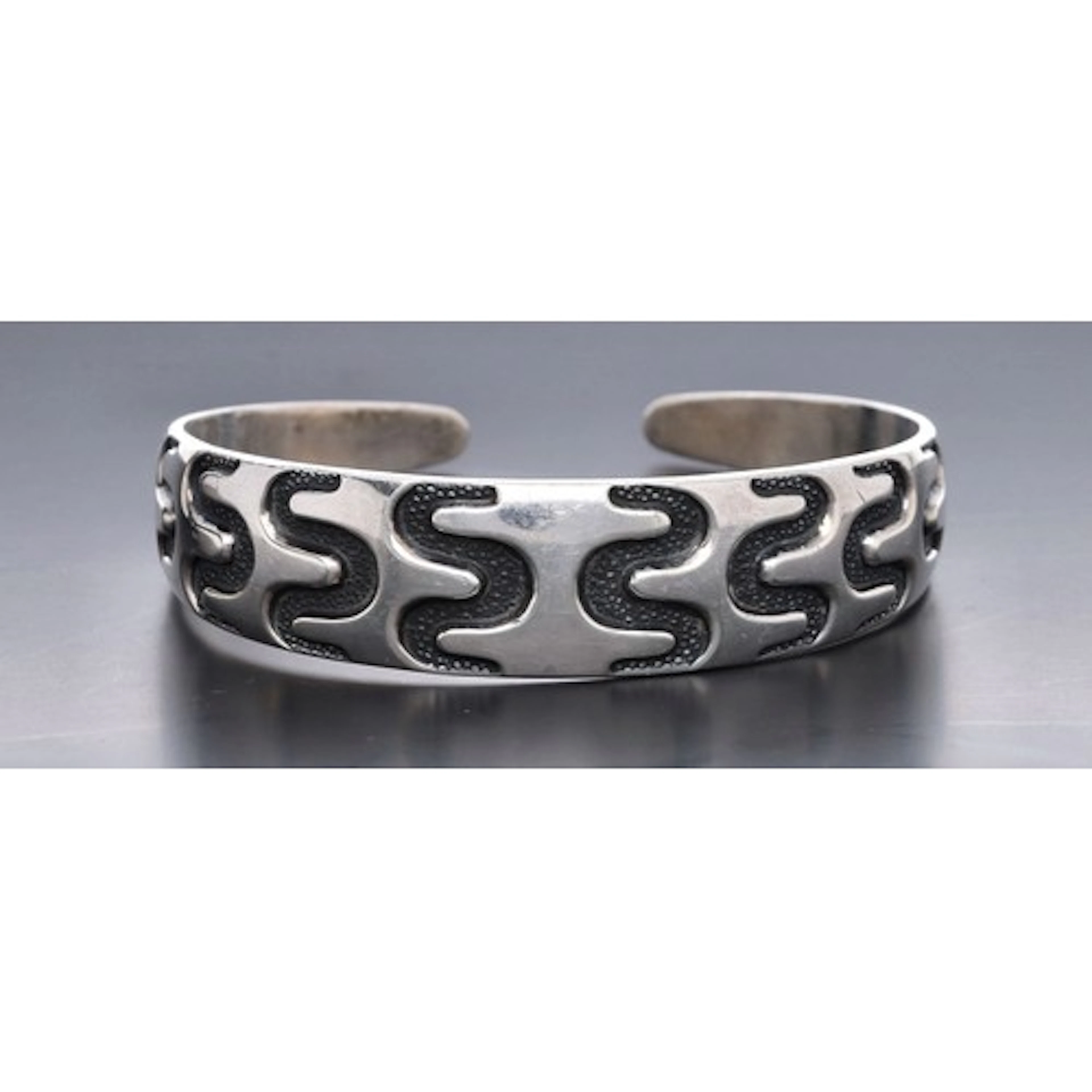 David Andersen Norwegian Viking Revival sterling silver cuff...