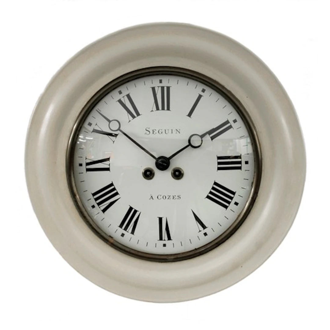 French vineyard striking hour wall dial clock, the 9.75” Rom...