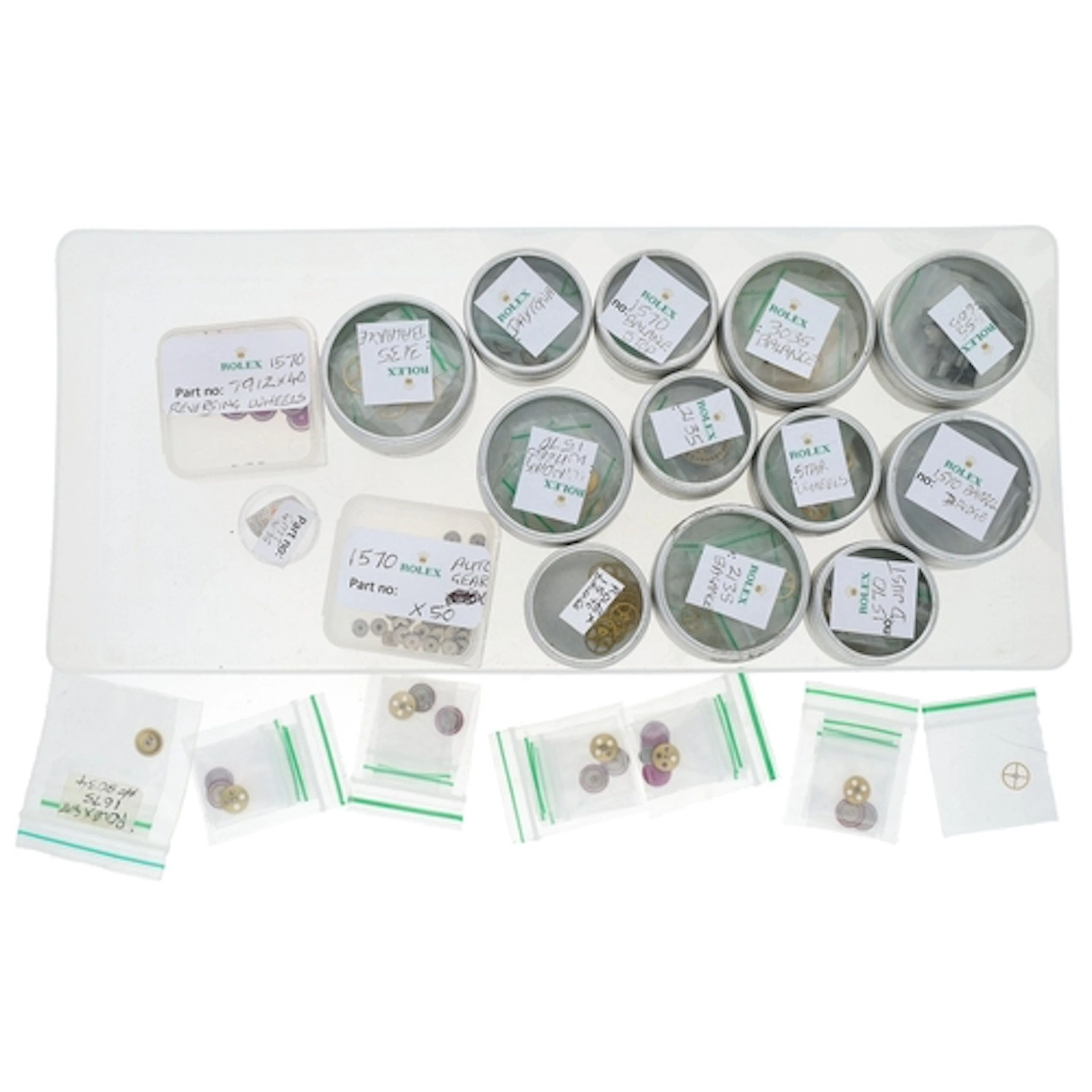 Rolex - quantity of wristwatch parts to include balances, re...