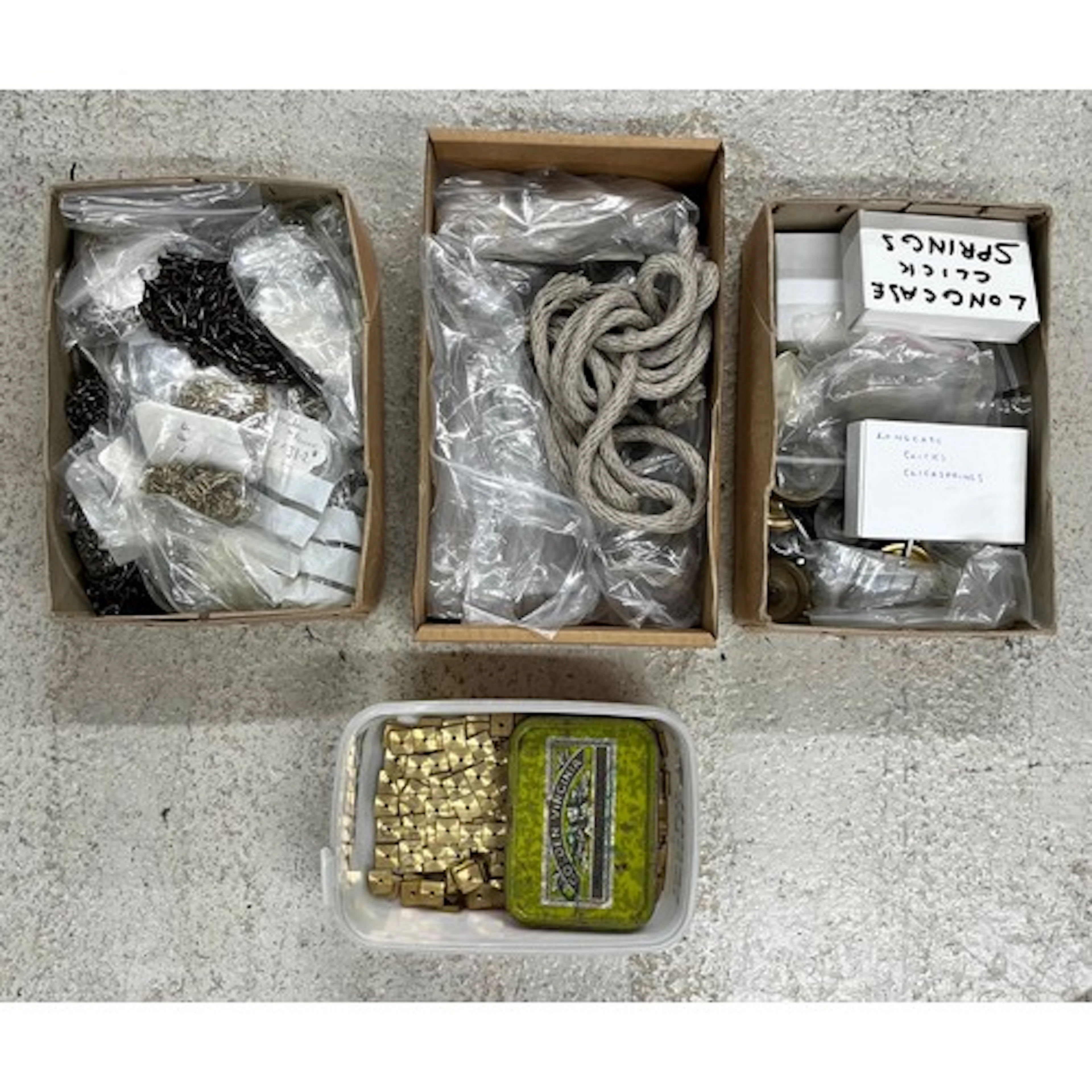 Quantity of longcase clock parts to include rope, click spri...