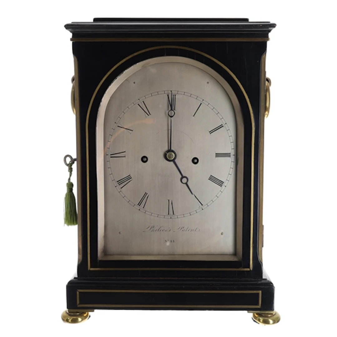 Elegant mid 19th century English ebonised twin fusee table c...
