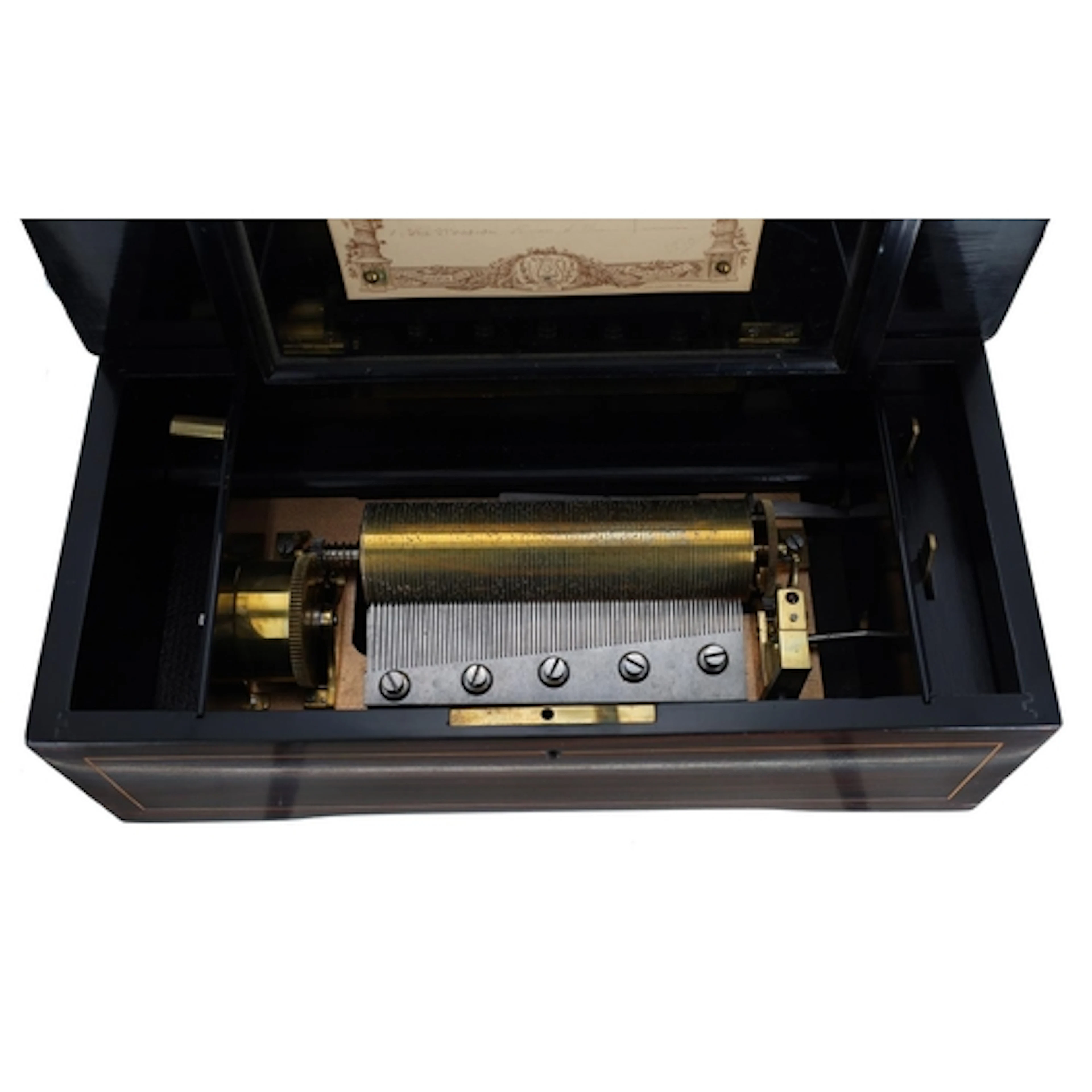 Attractive Swiss refurbished lever wound rosewood music box,...