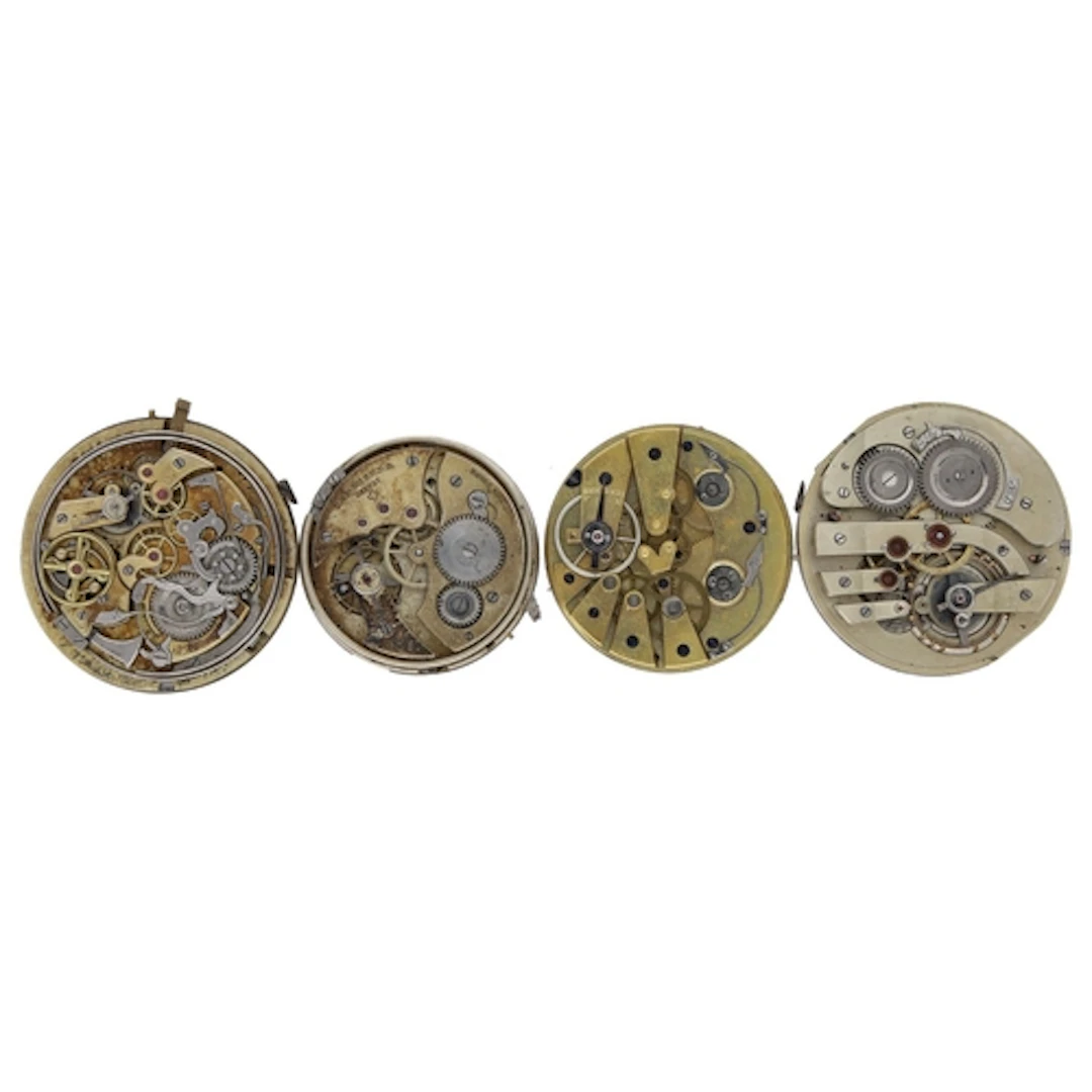 Chronograph repeating lever pocket watch movement for repair...