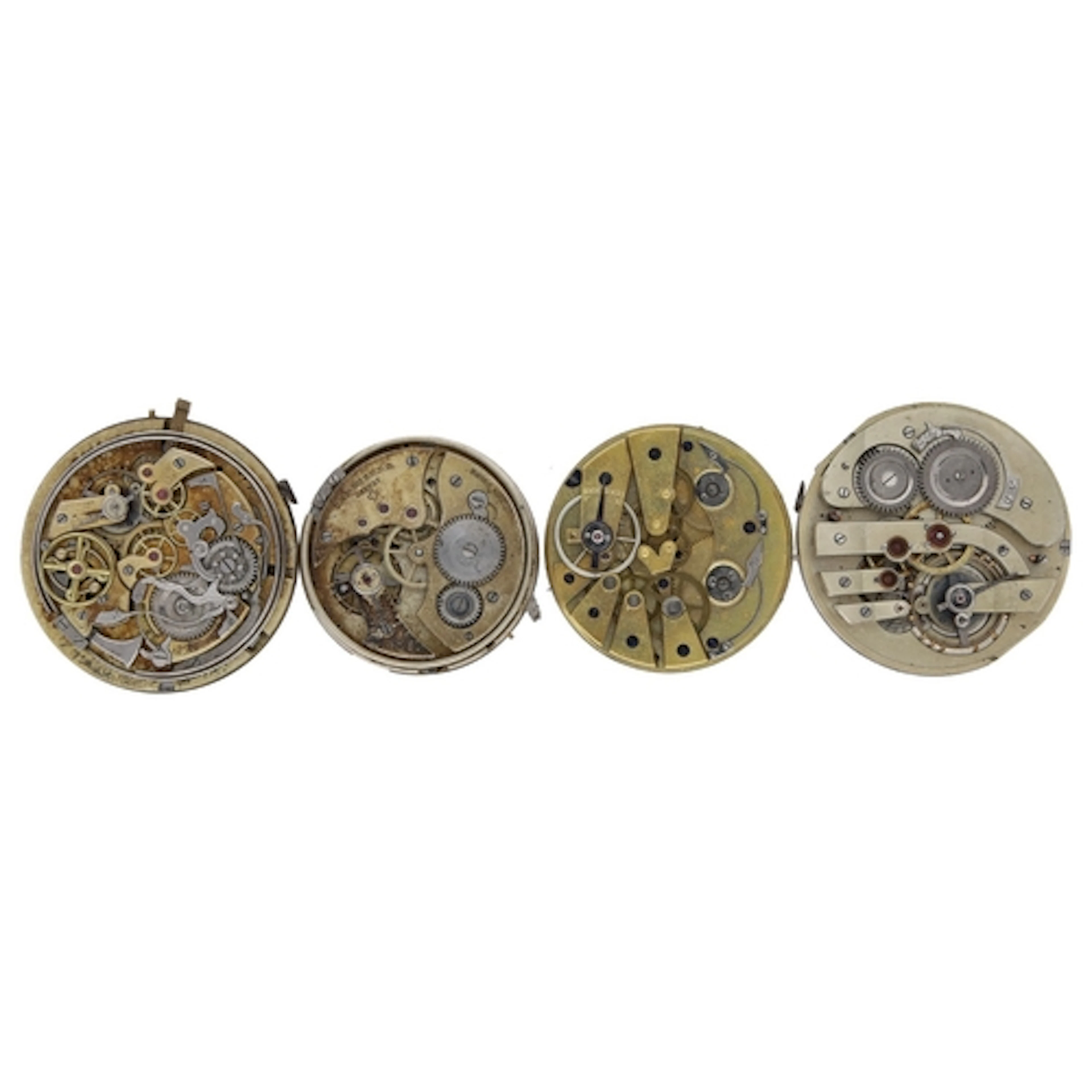 Chronograph repeating lever pocket watch movement for repair...