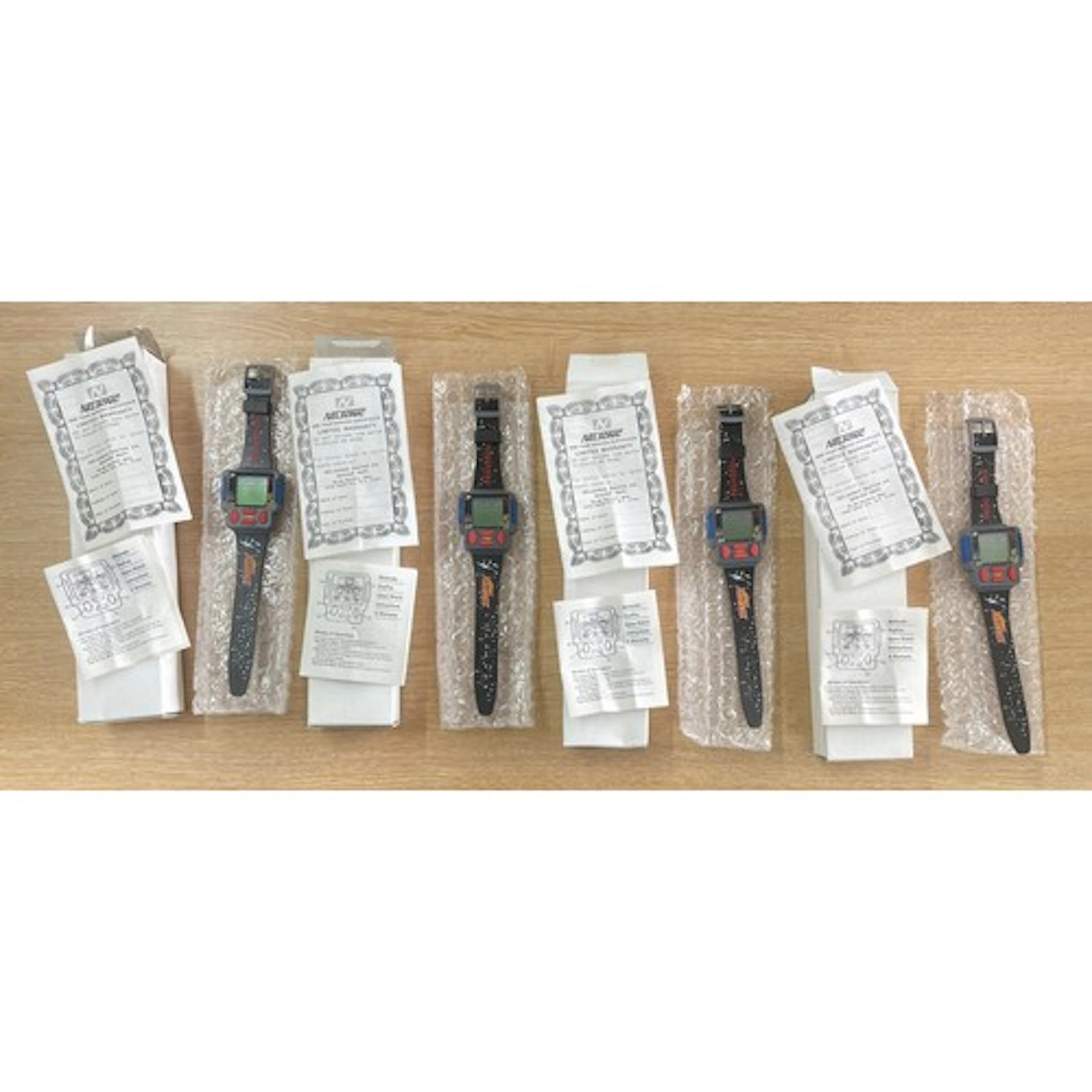 Four Nintendo Nelsonic Starfox digital game watches (require...