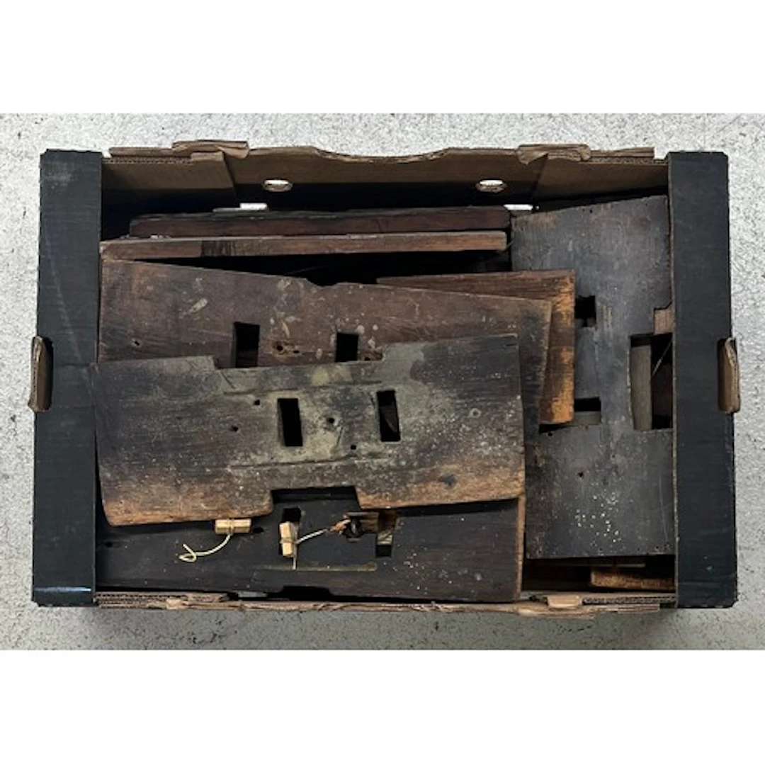 Group of longcase clock seatboards, various timbers and size...