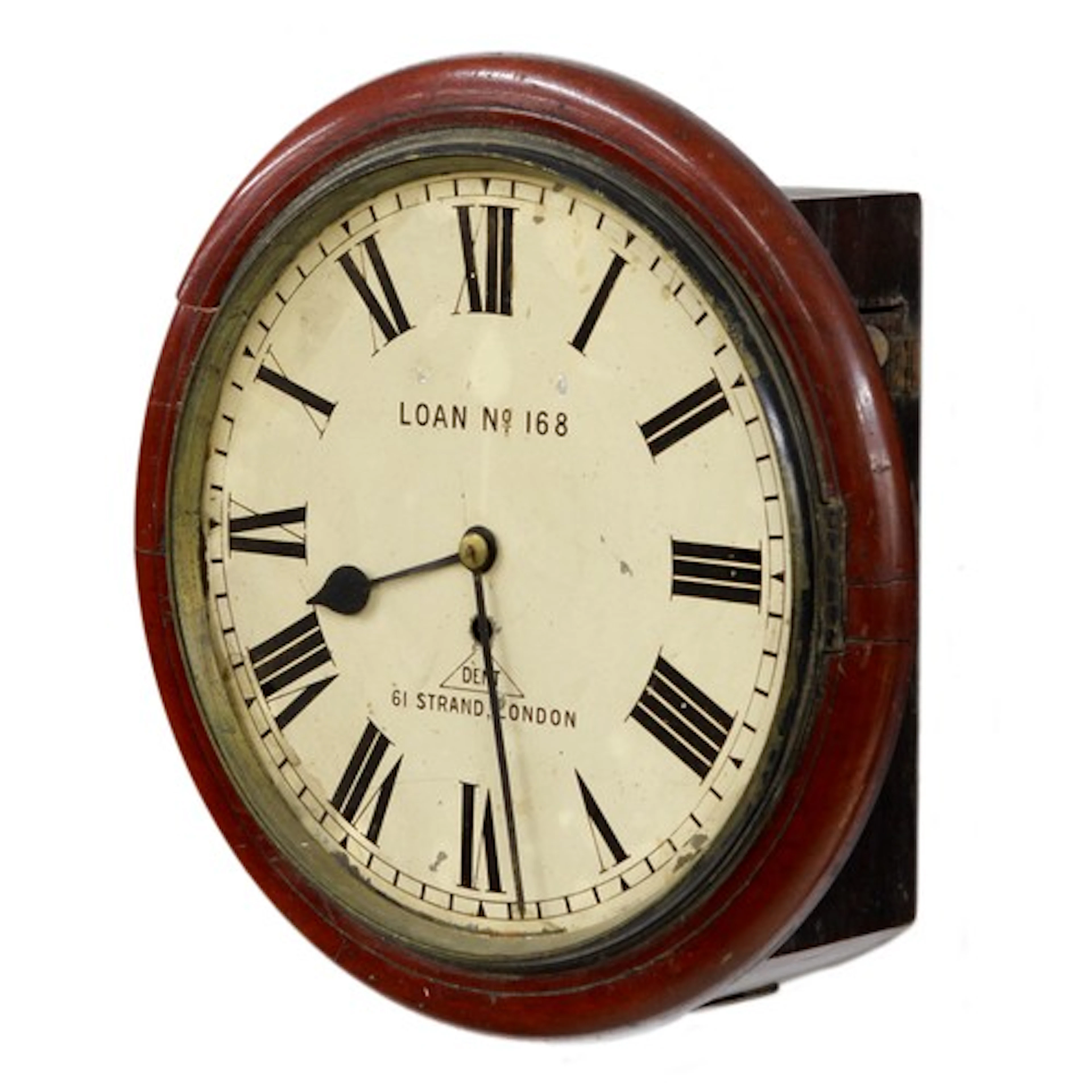 Mahogany single fusee wall dail clock for restoration, the 1...