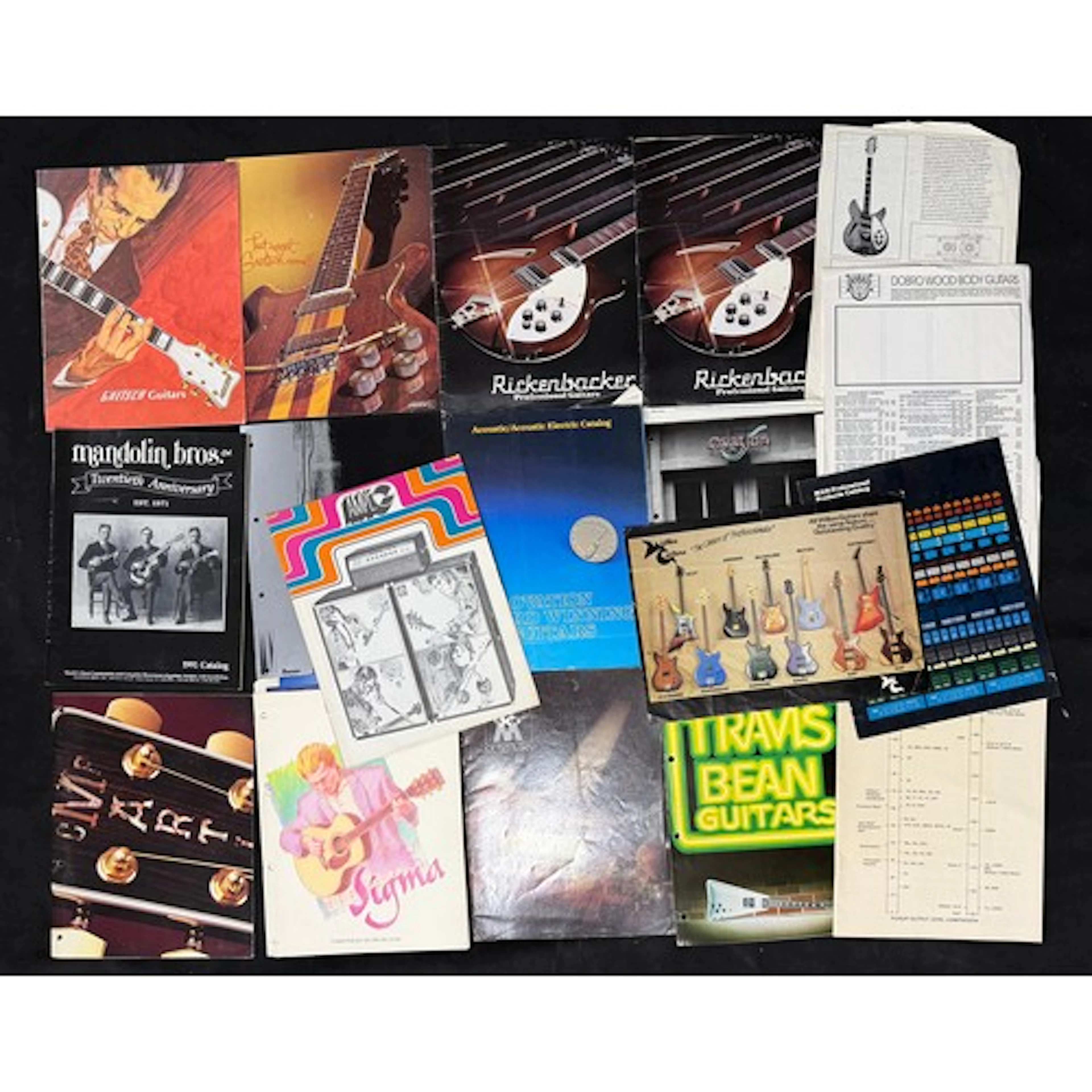 Selection of various vintage guitar catalogues, to include b...