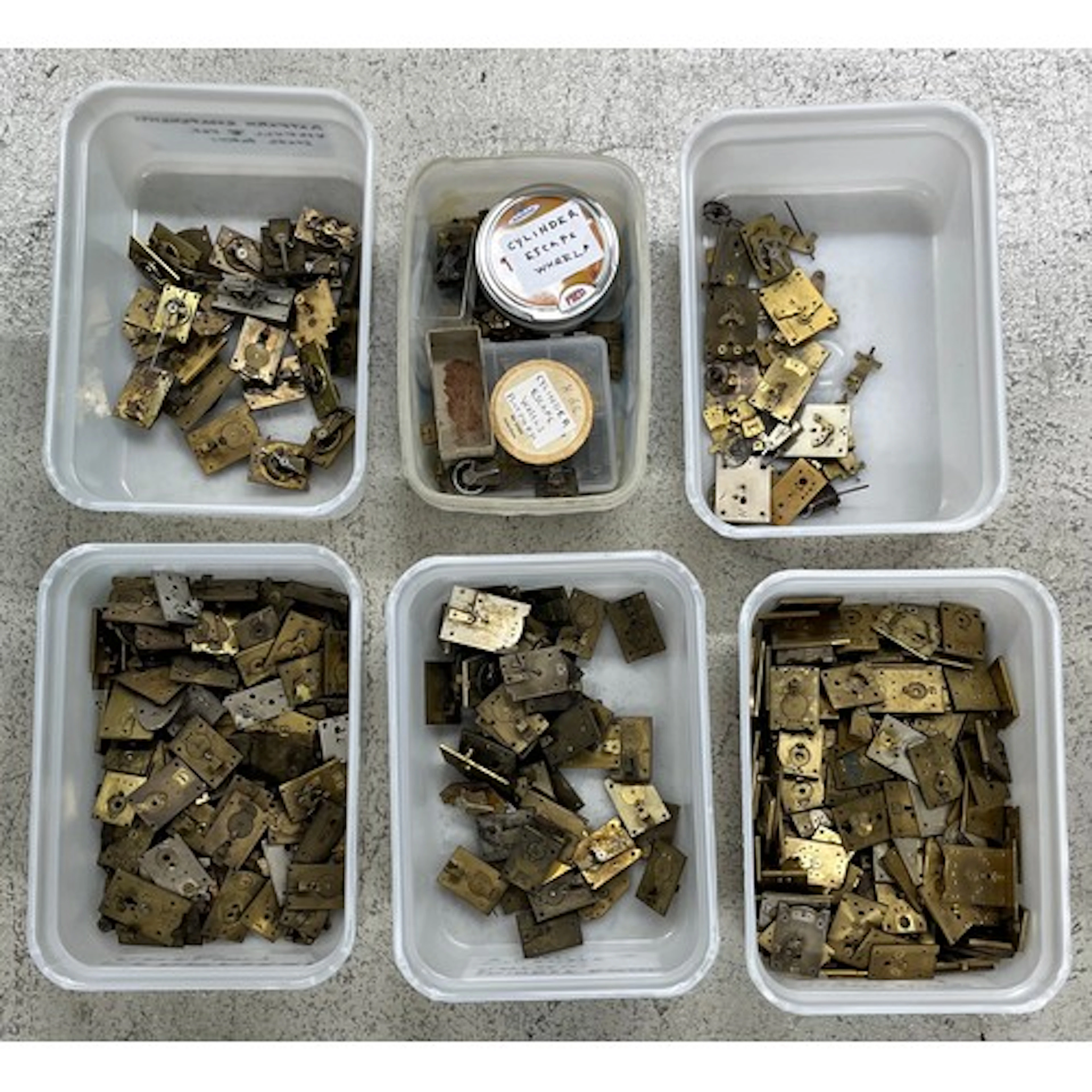 Quantity of platform escapement plates; together with a quan...