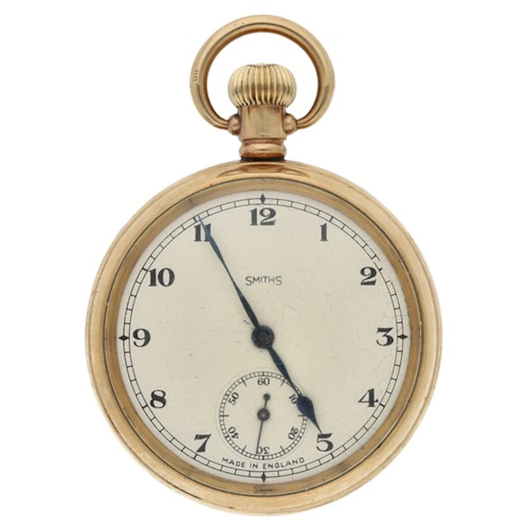 Smiths gold plated lever pocket watch, unsigned movement, si...