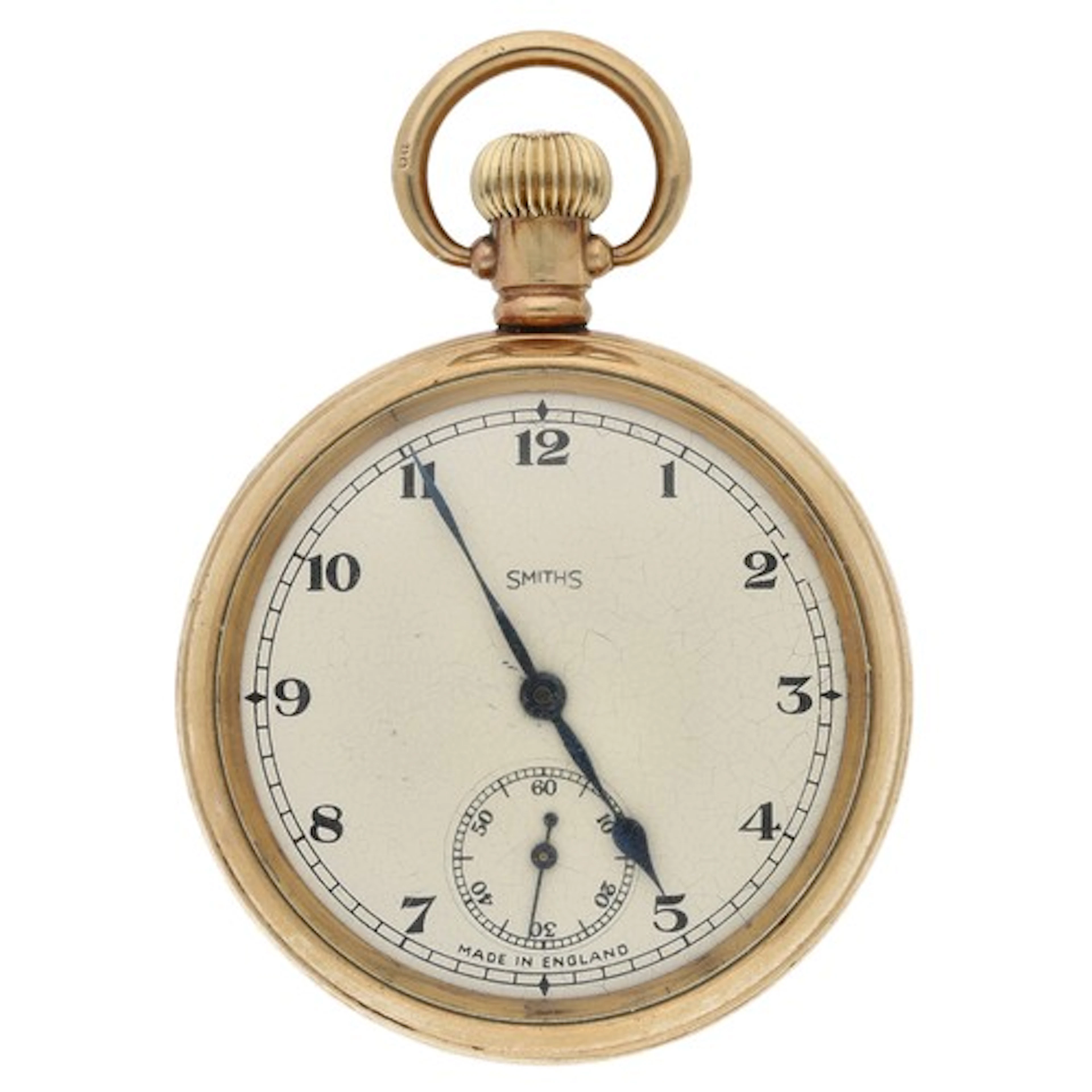 Smiths gold plated lever pocket watch, unsigned movement, si...