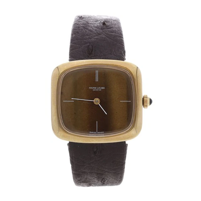 Favre-Leuba gold plated and stainless steel wristwatch, 'tig...