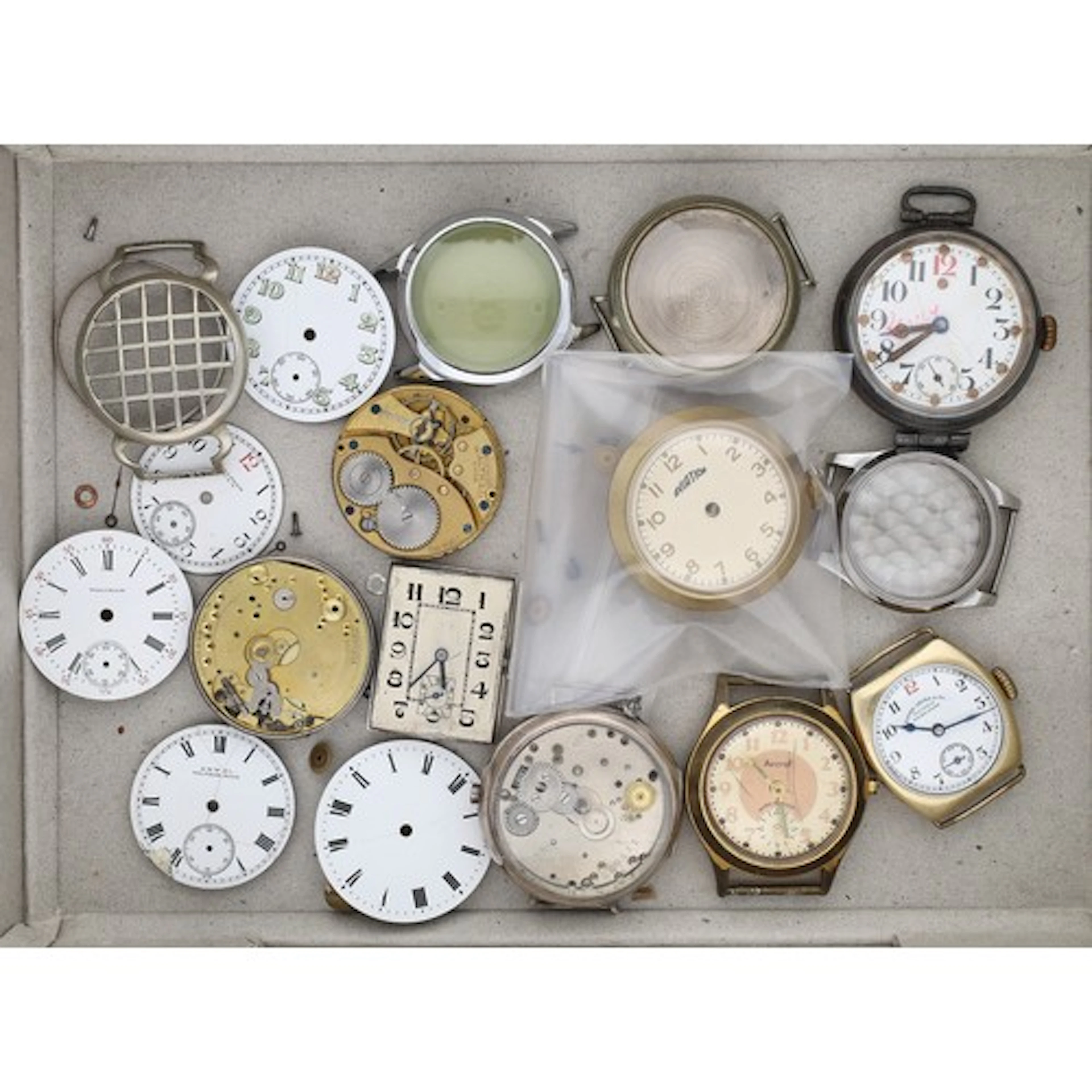 American Waltham silver wire-lug gentleman's wristwatch, ser...