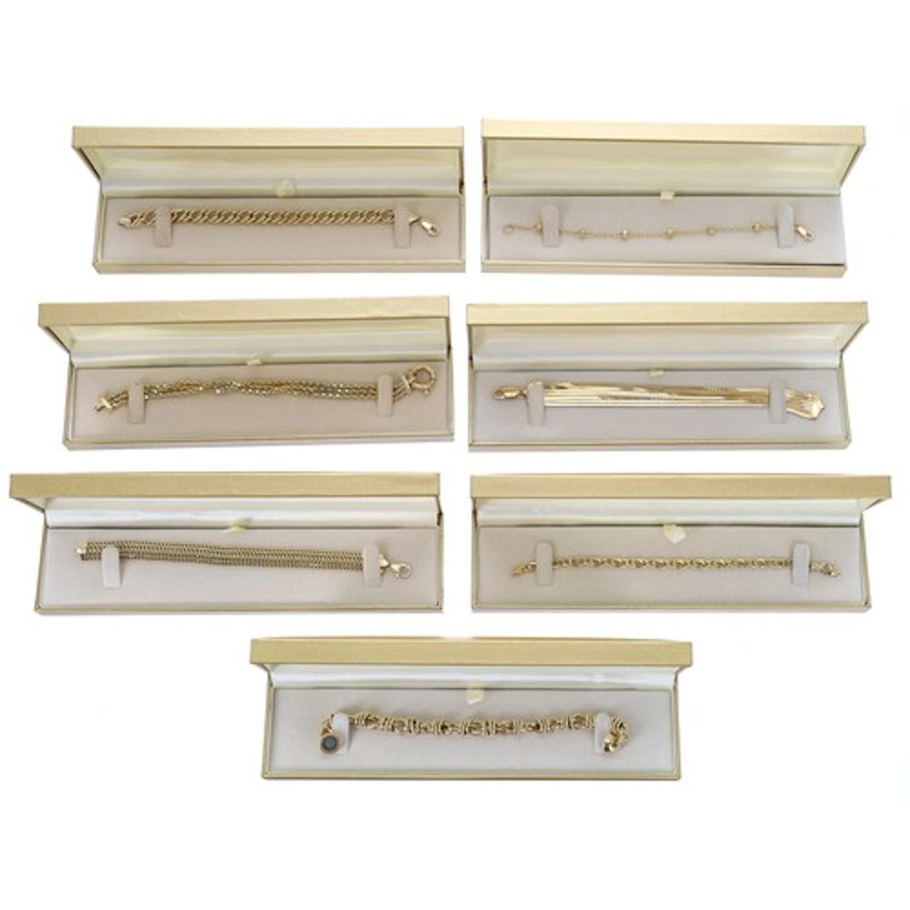Seven Veronese Collection silver-gilt (925) bracelets, each ...