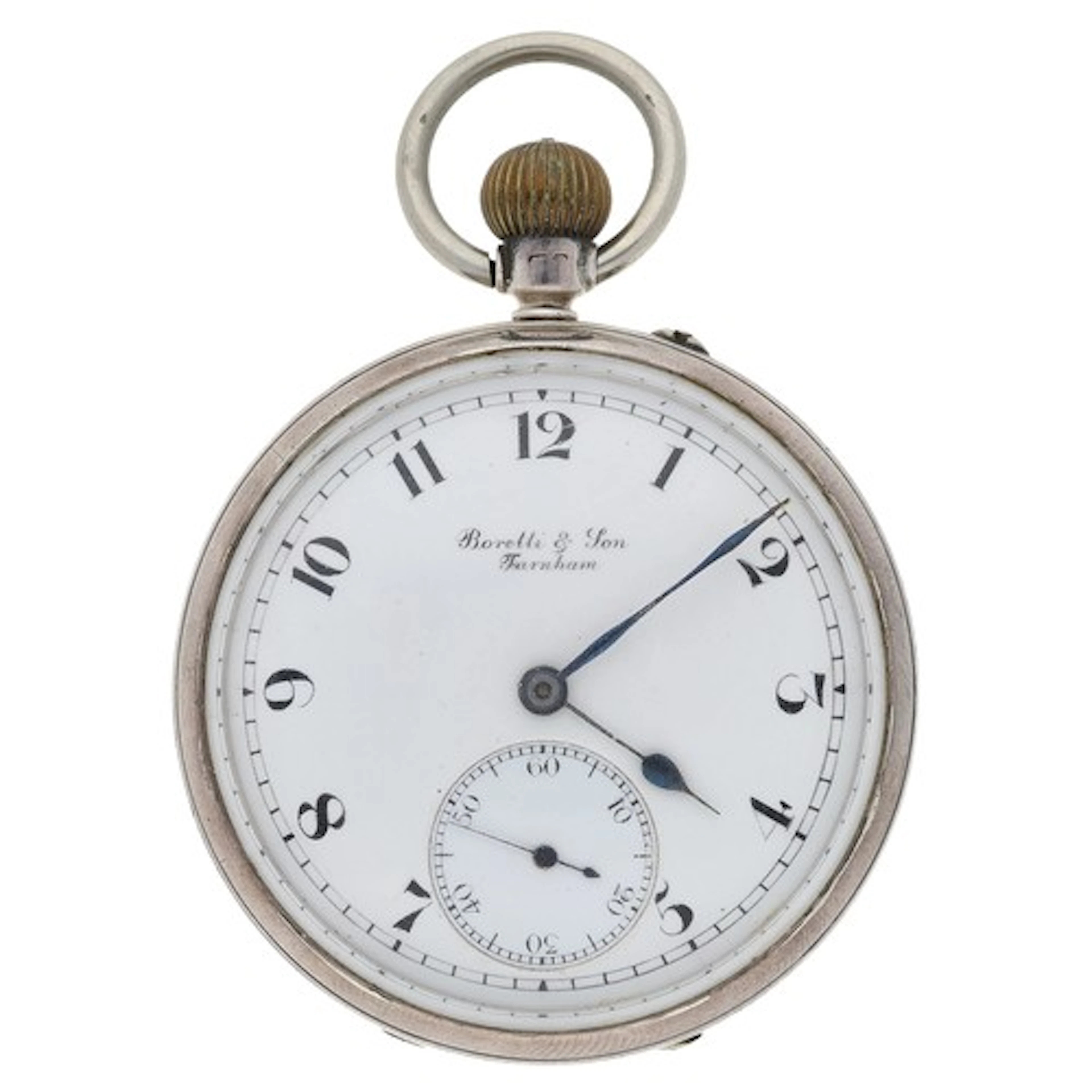 Charles Borelli & Son, Farnham - silver lever pocket wat...
