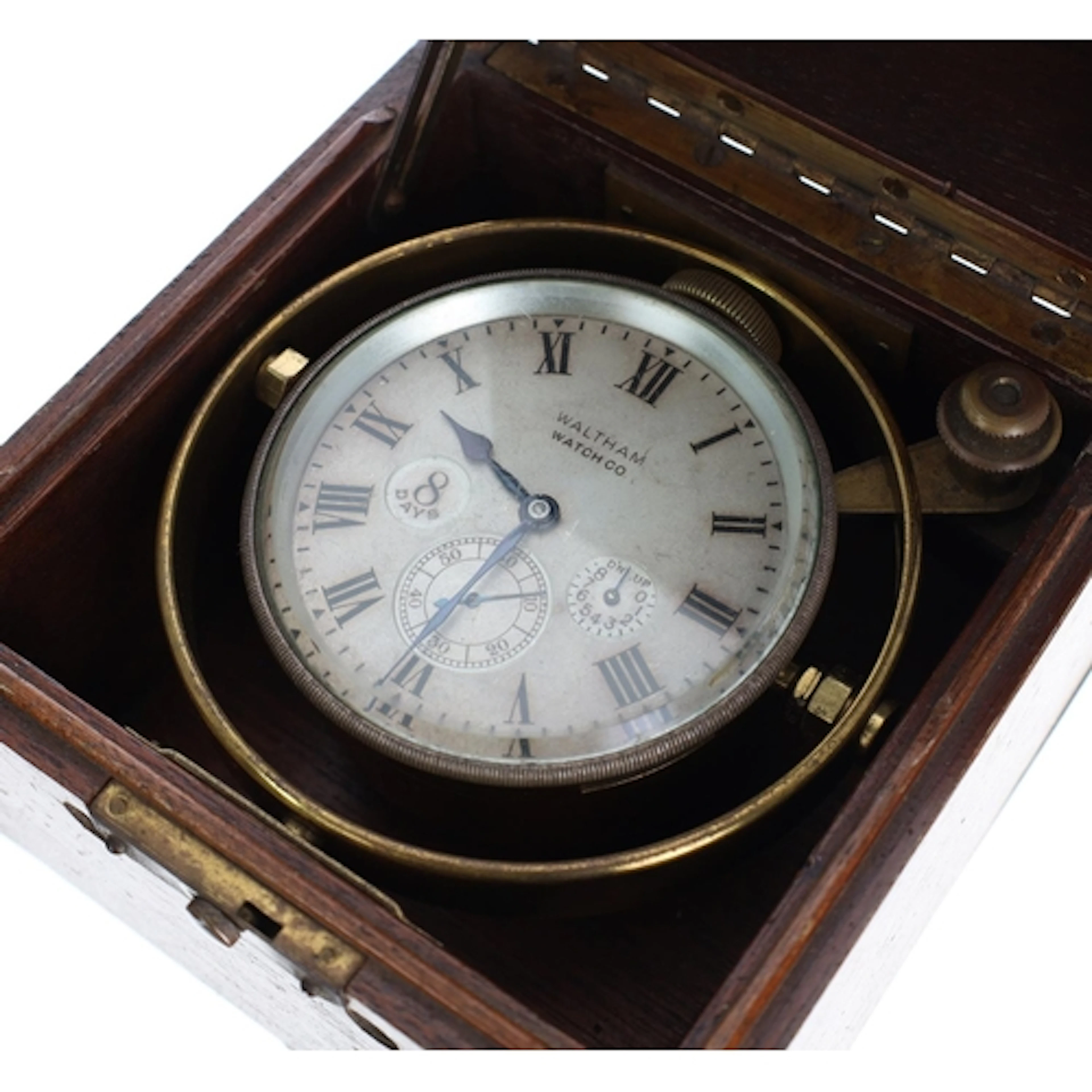 American Waltham 8 Days marine chronometer, movement no. 190...