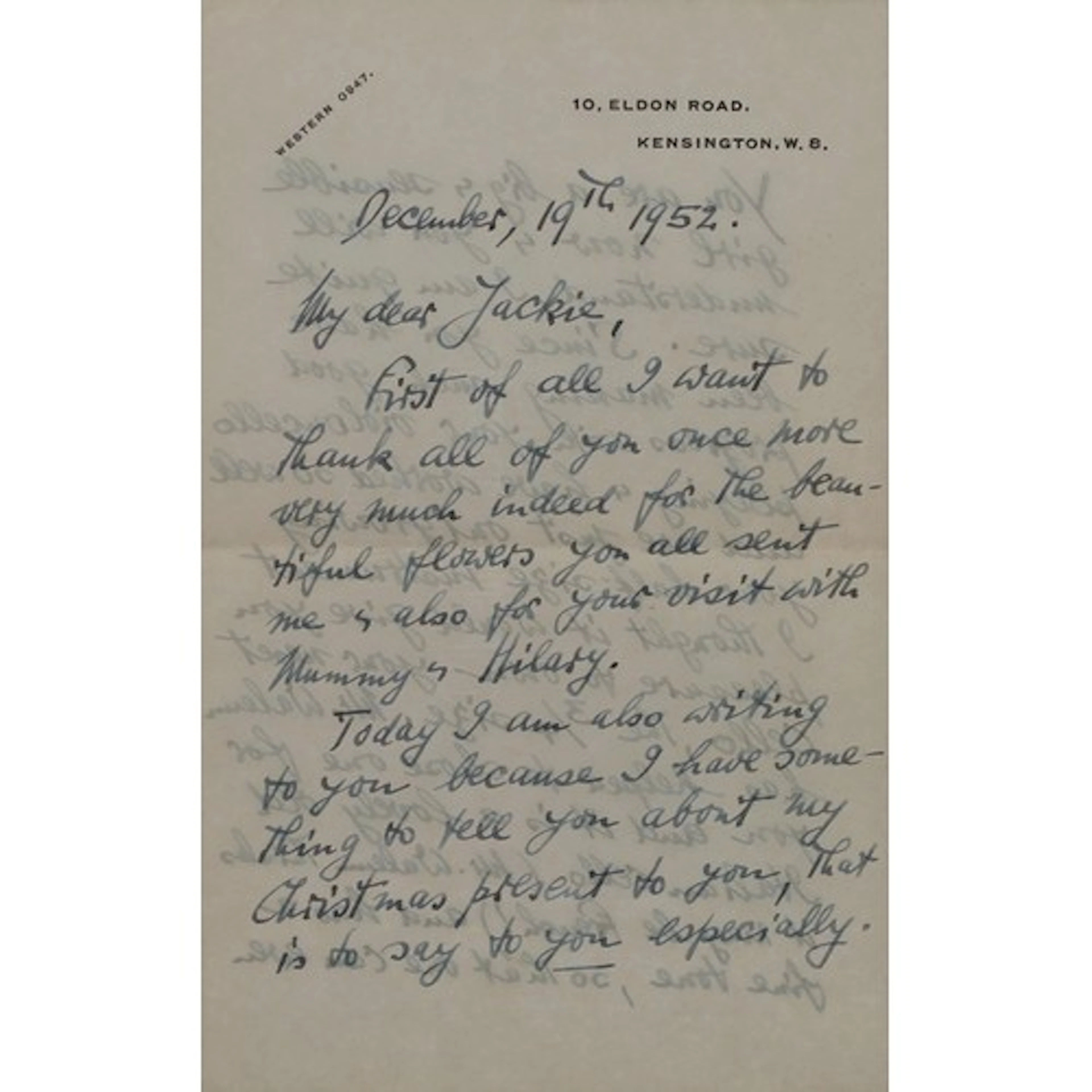 A Letter with envelope - from Ismena Holland to Miss Jacquel...