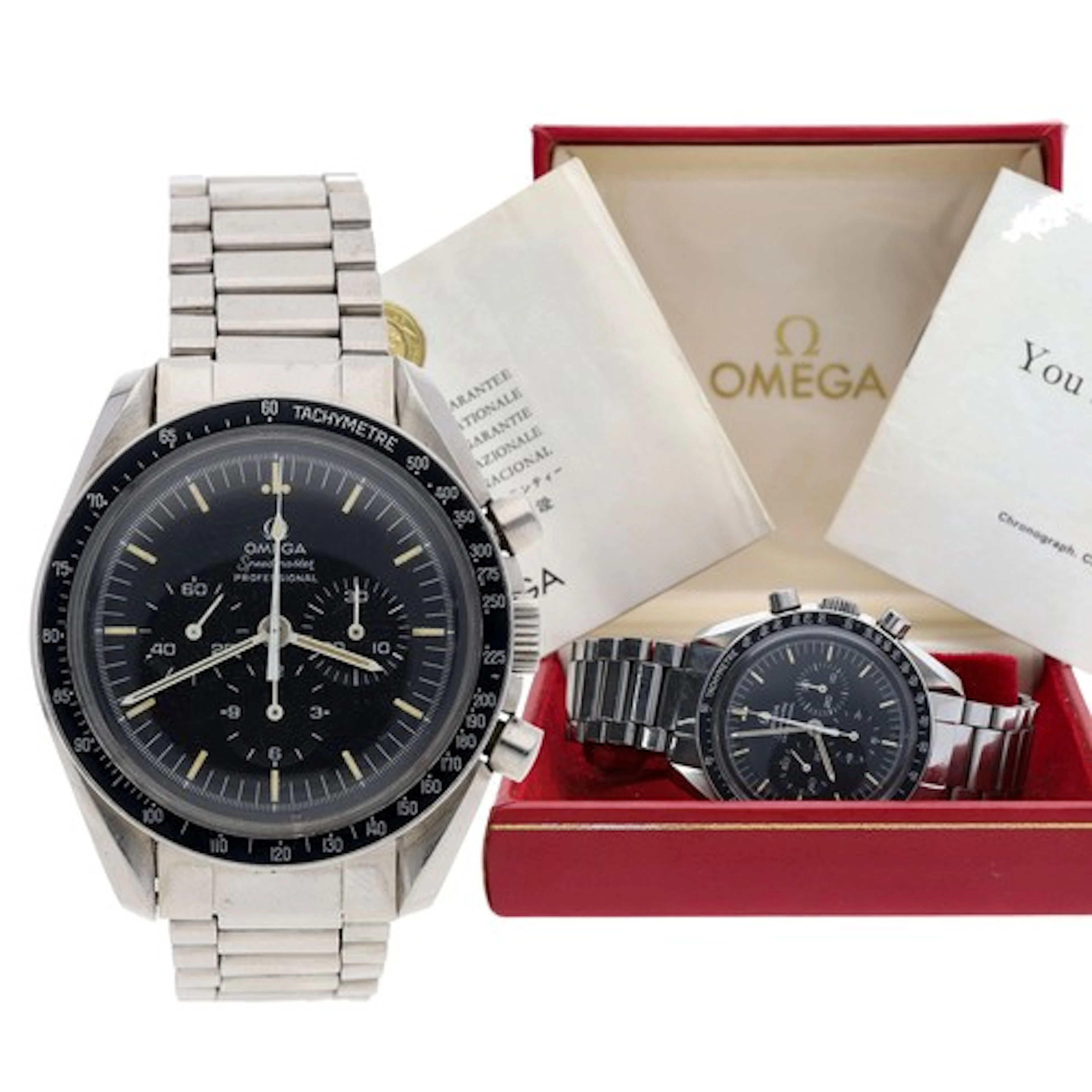 Omega Speedmaster Professional 'Moon' Chronograph stainless ...