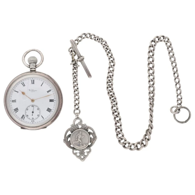 American Waltham 'Bond Street' silver lever pocket watch, se...