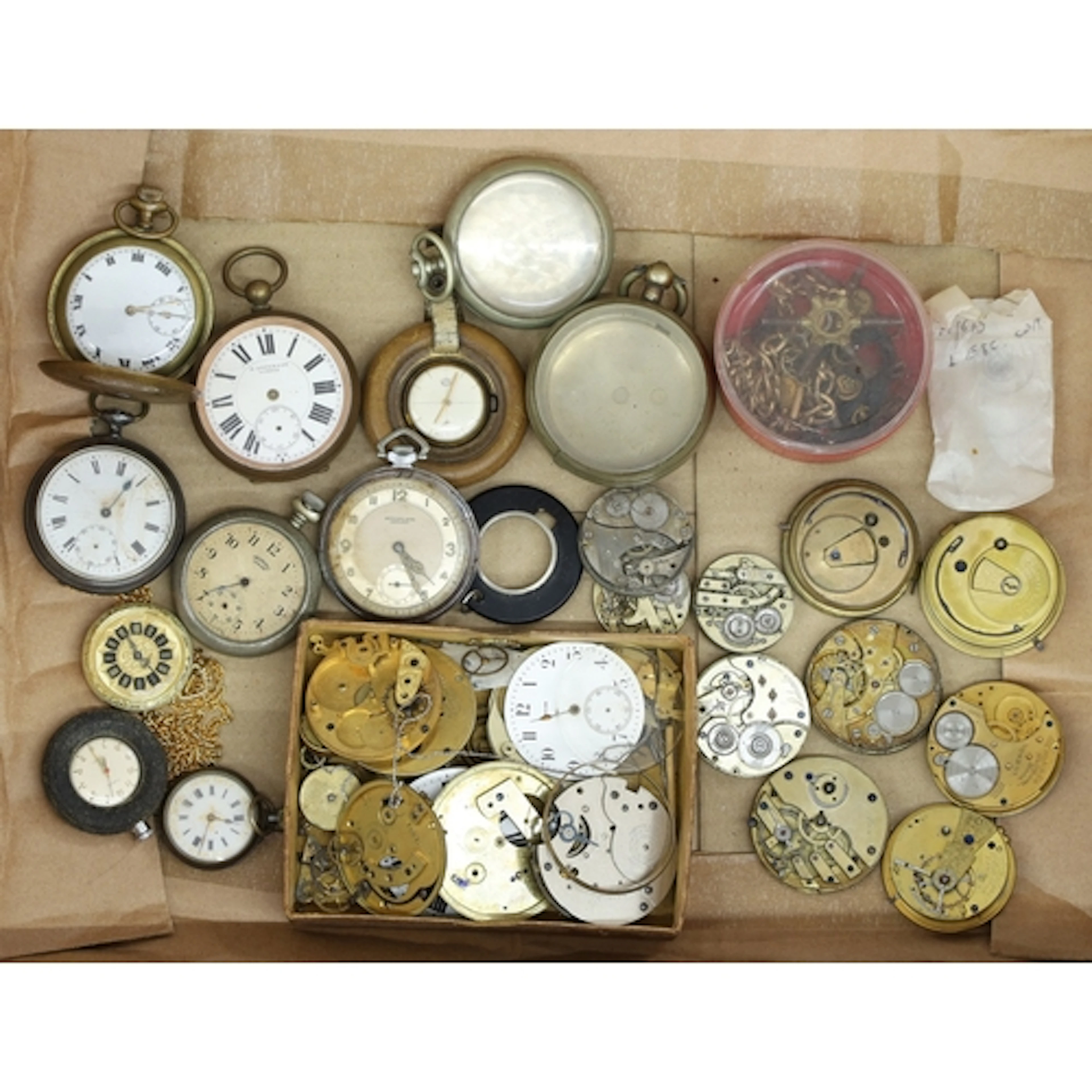 Quantity of assorted pocket and fob watches for repair; toge...