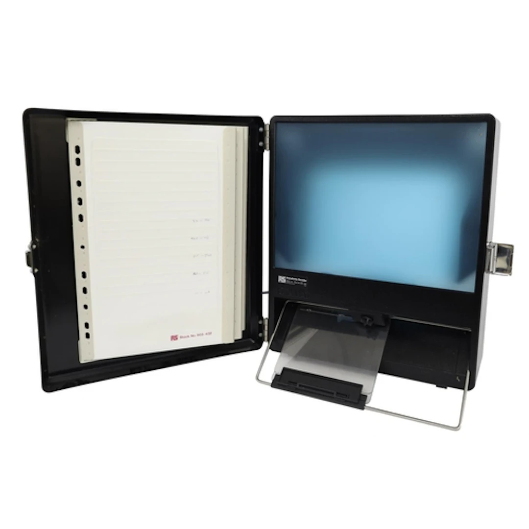 RS Components Model 102 Datafiche Reader in metal carrying c...